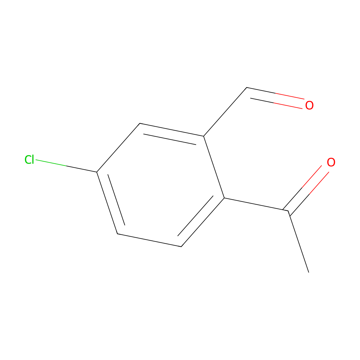2-Acetyl-5-chlorobenzaldehyde molecular structure, CAS 61077-07-4
