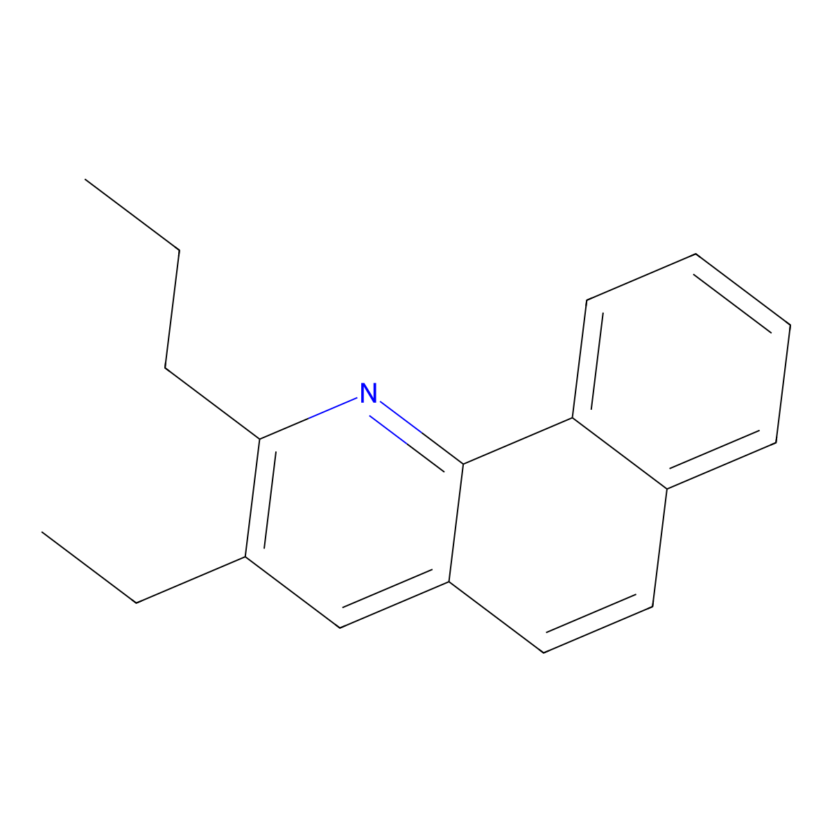 3-Ethyl-2-propylbenzo[h]quinoline molecular structure, CAS 61077-86-9