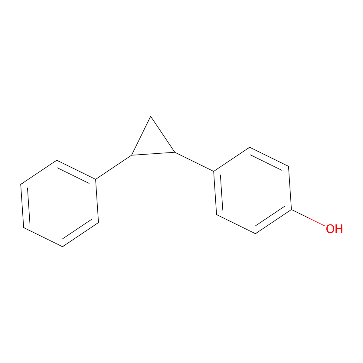 4-(2-Phenylcyclopropyl)phenol molecular structure, CAS 61078-40-8