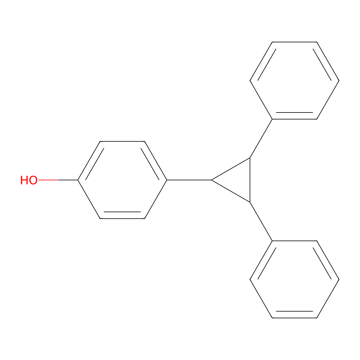 4-(2,3-Diphenylcyclopropyl)phenol molecular structure, CAS 61078-42-0