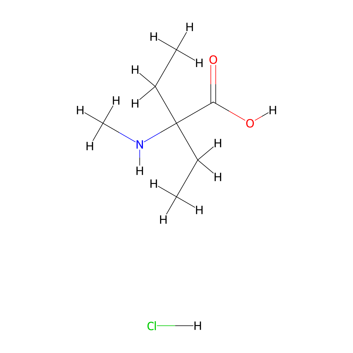 2-Ethyl-2-(methylamino)butanoic acid hydrochloride molecular structure, CAS 610786-85-1