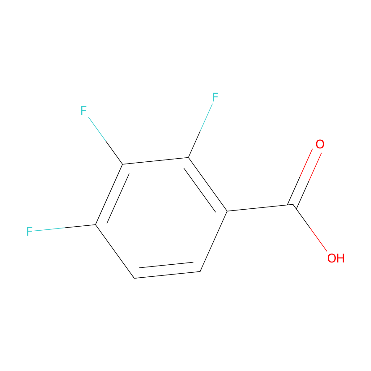 2,3,4-Trifluorobenzoic acid molecular structure, CAS 61079-72-9
