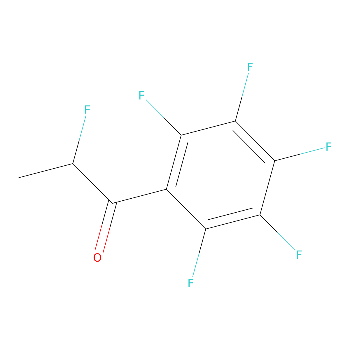 2-Fluoro-1-(pentafluorophenyl)propan-1-one molecular structure, CAS 61079-74-1