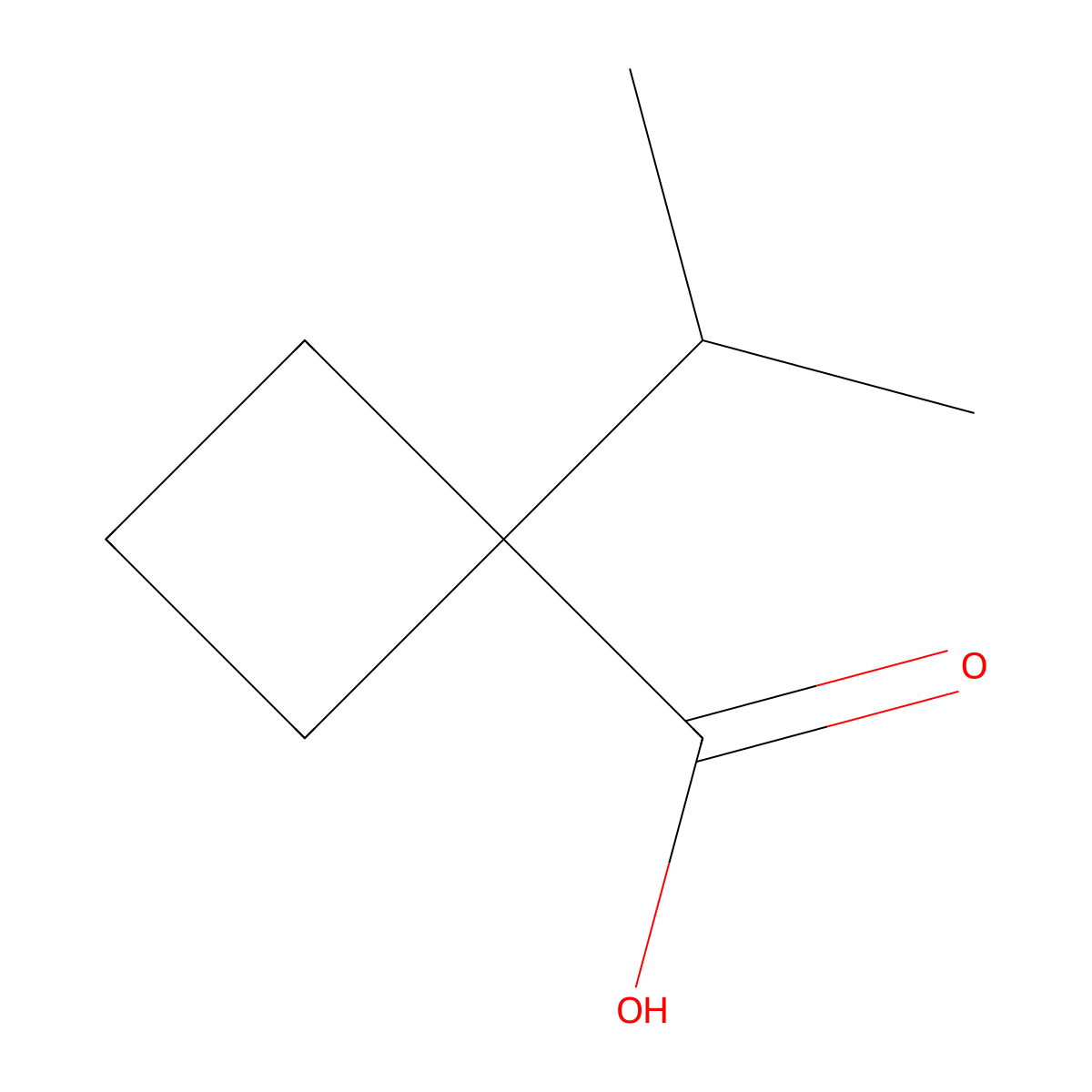 1-(Propan-2-yl)cyclobutane-1-carboxylic acid molecular structure, CAS 610791-04-3