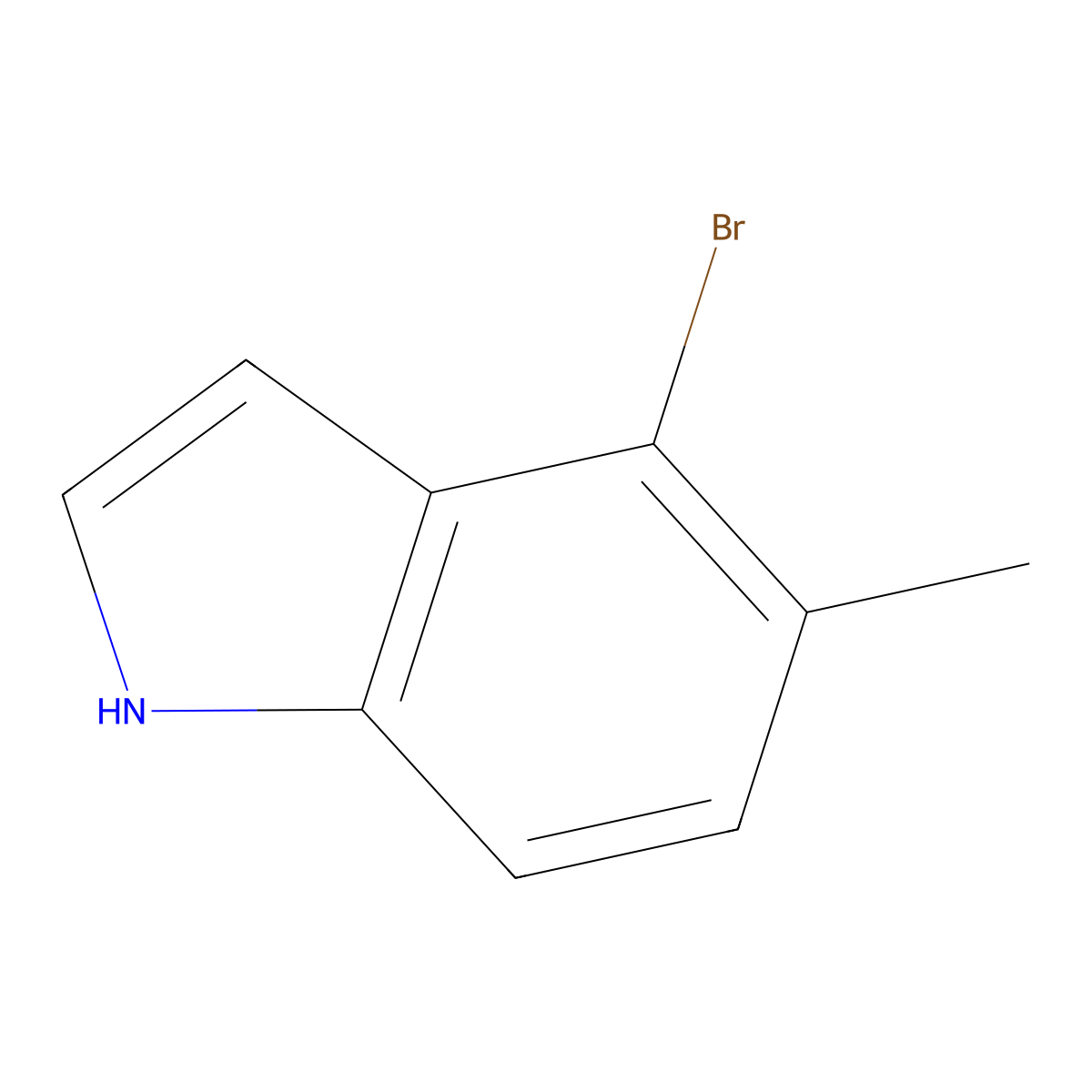 4-bromo-5-methyl-1H-indole molecular structure, CAS 610794-15-5