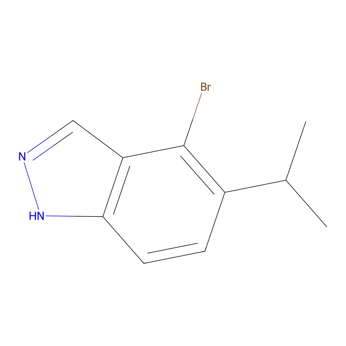 4-Bromo-5-isopropyl-1H-indazole molecular structure, CAS 610796-21-9