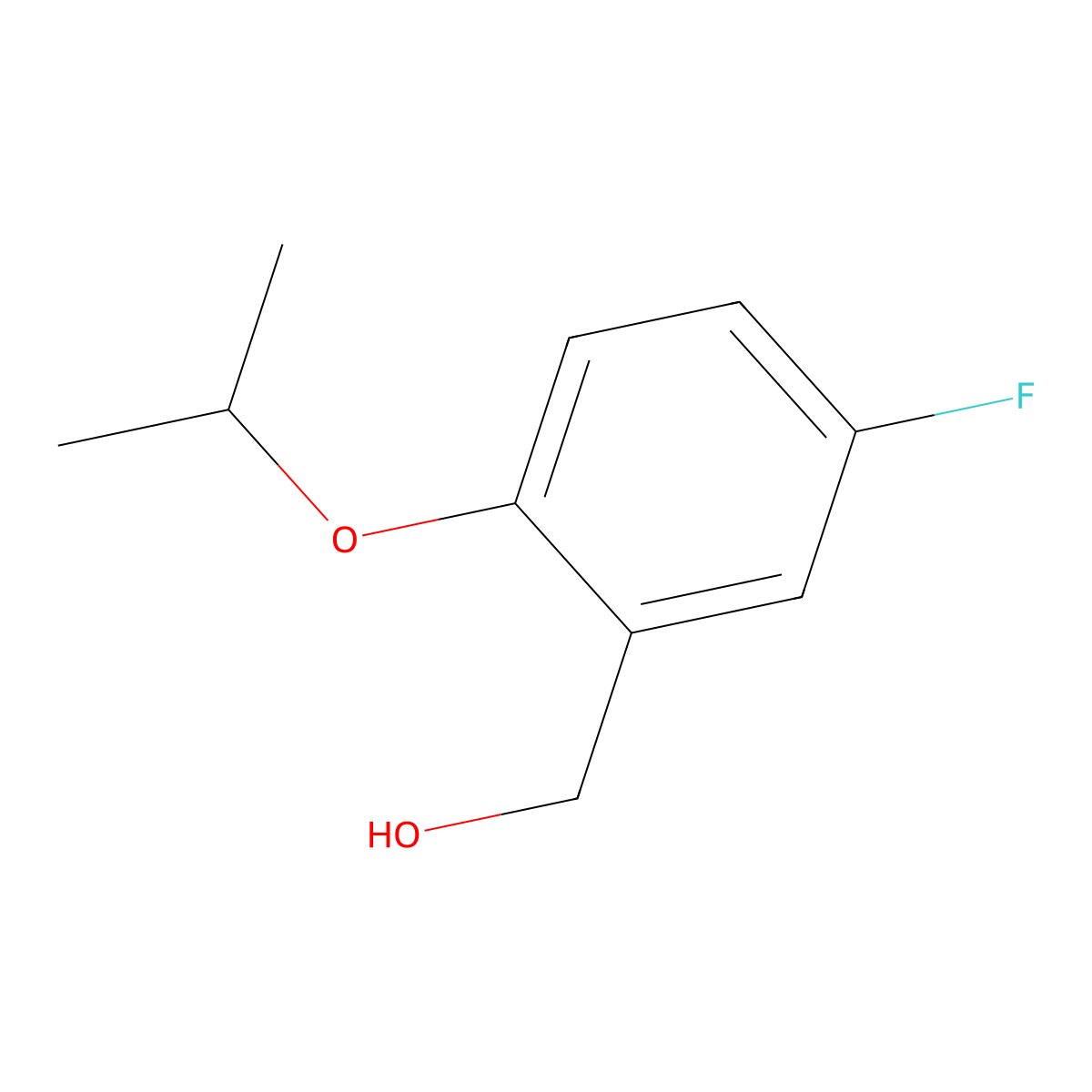 (5-Fluoro-2-isopropoxyphenyl)methanol molecular structure, CAS 610797-47-2