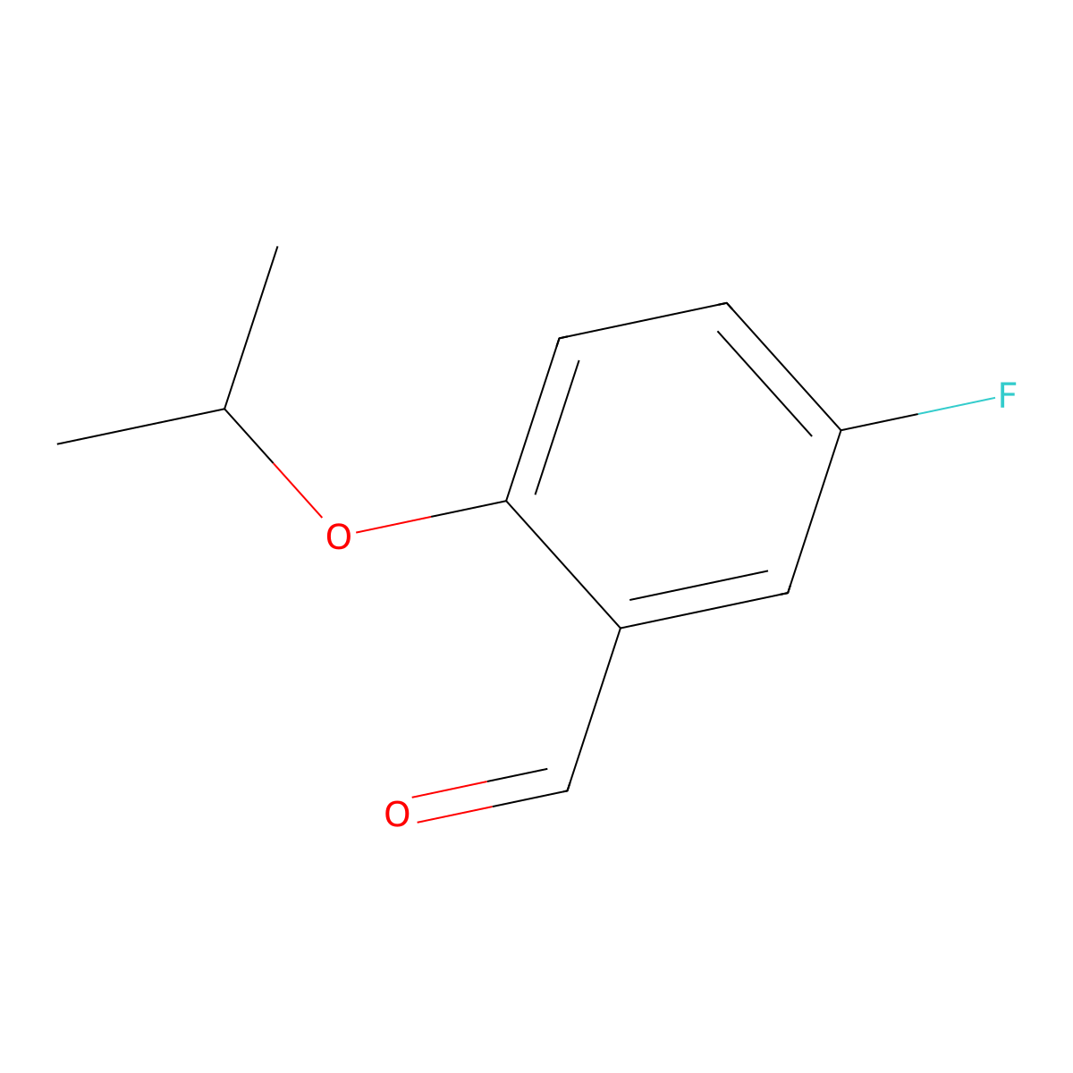 5-Fluoro-2-isopropoxybenzaldehyde molecular structure, CAS 610797-48-3