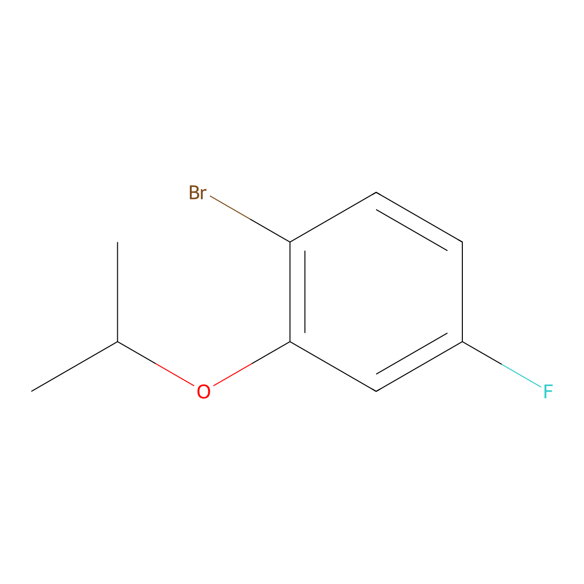 1-Bromo-4-fluoro-2-isopropoxybenzene molecular structure, CAS 610797-49-4