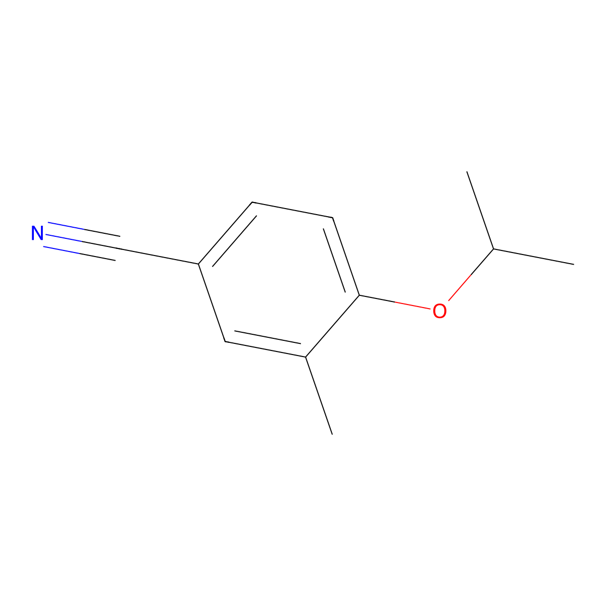 3-Methyl-4-isopropoxybenzonitrile molecular structure, CAS 610797-50-7