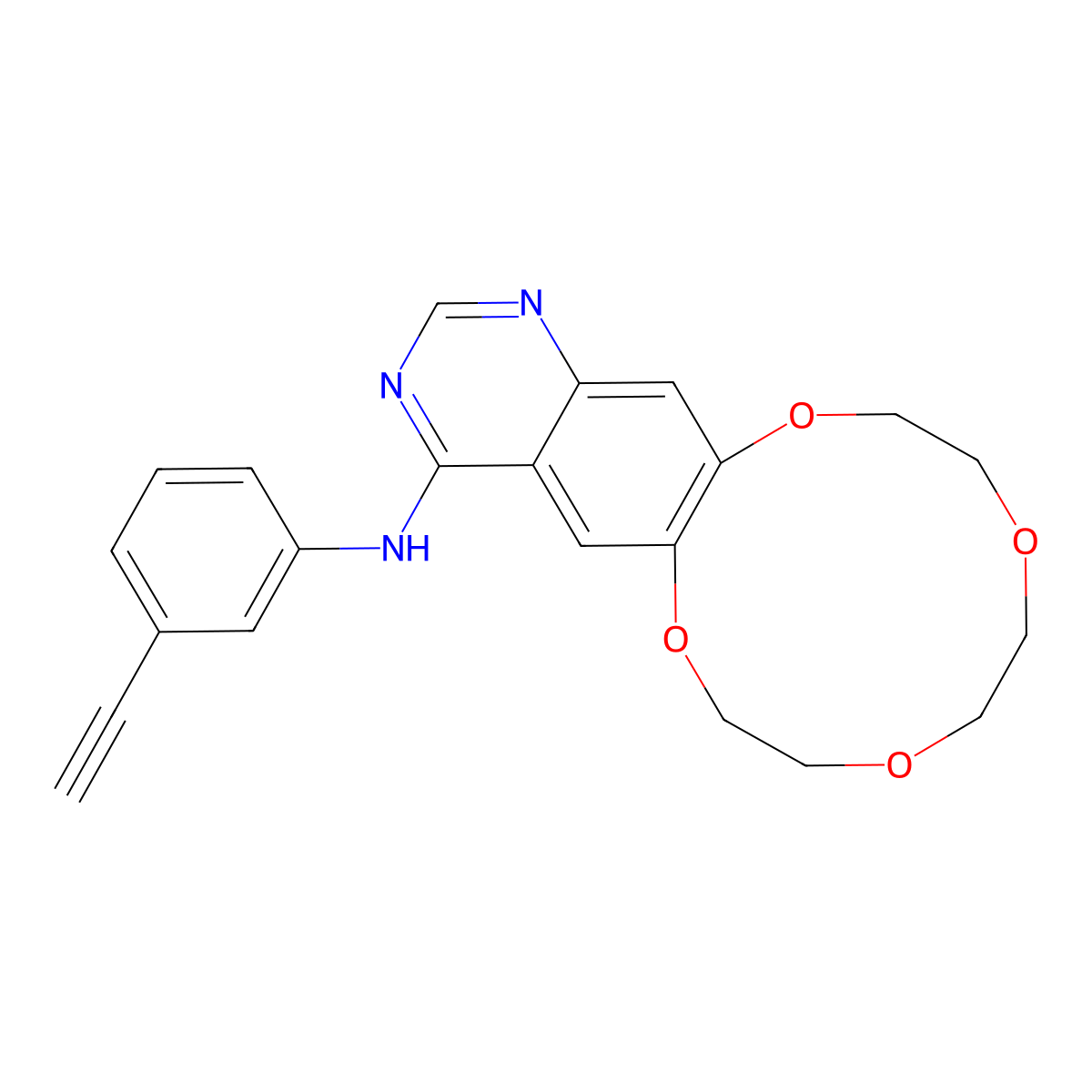 Icotinib molecular structure, CAS 610798-31-7