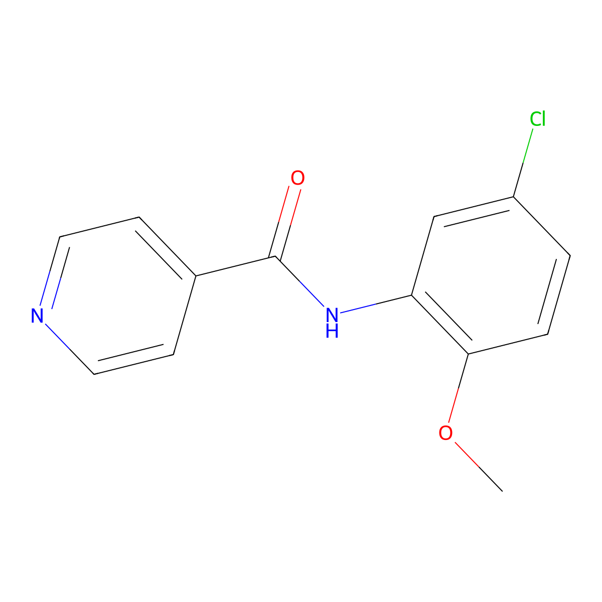 n-(5-Chloro-2-methoxyphenyl)isonicotinamide molecular structure, CAS 6108-43-6
