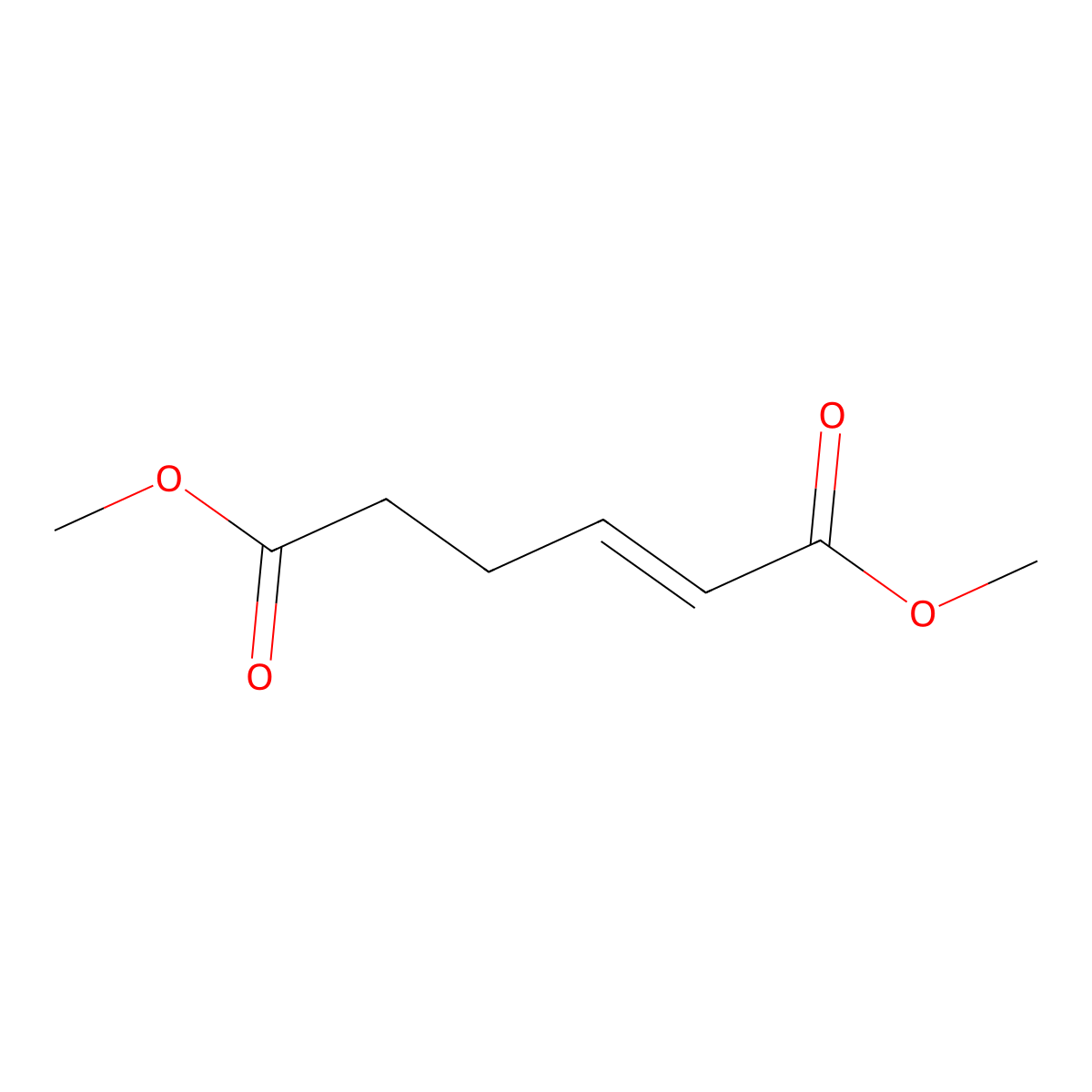 (E)-Dimethyl hex-2-enedioate molecular structure, CAS 6108-58-3