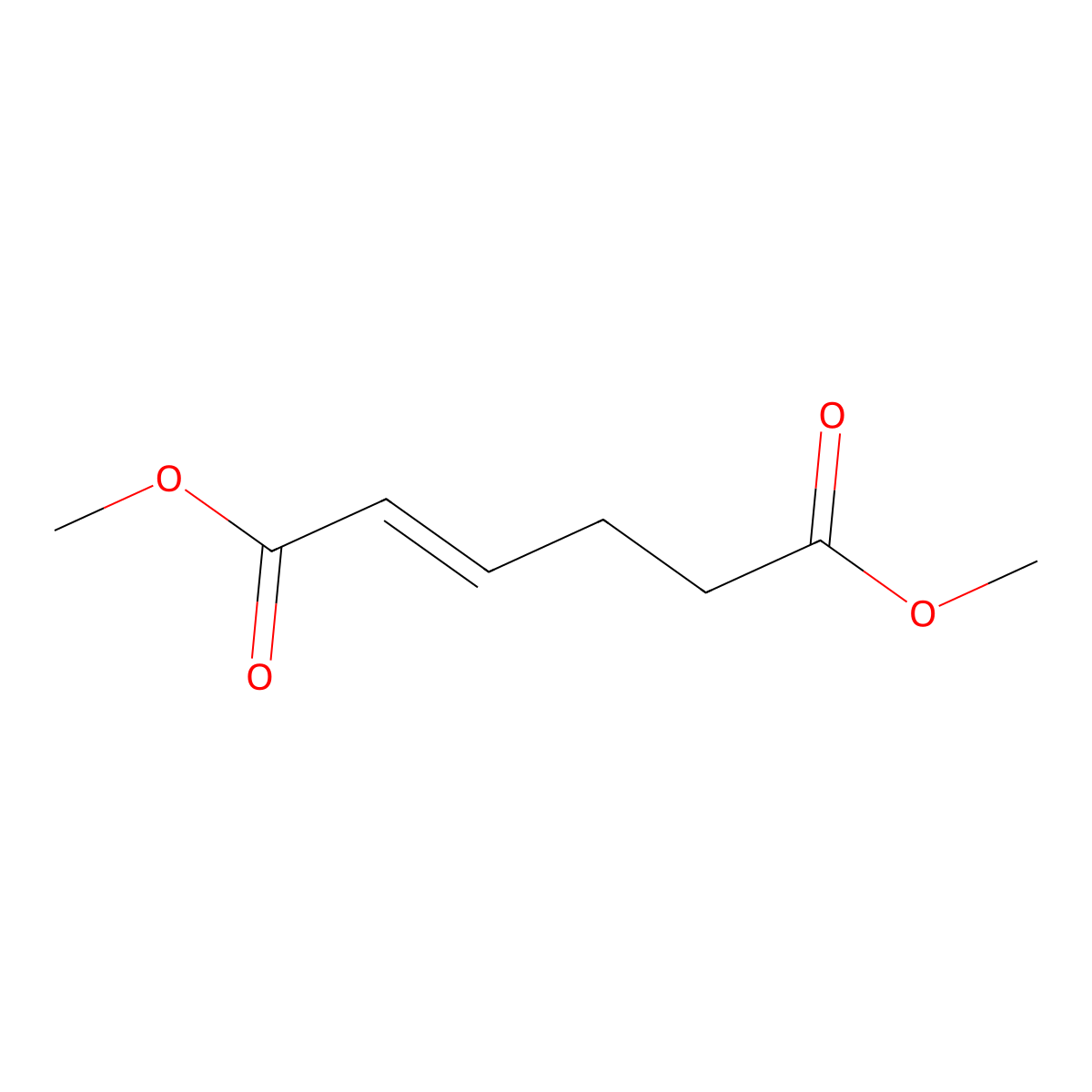(E)-Dimethyl hex-2-enedioate molecular structure, CAS 6108-58-3