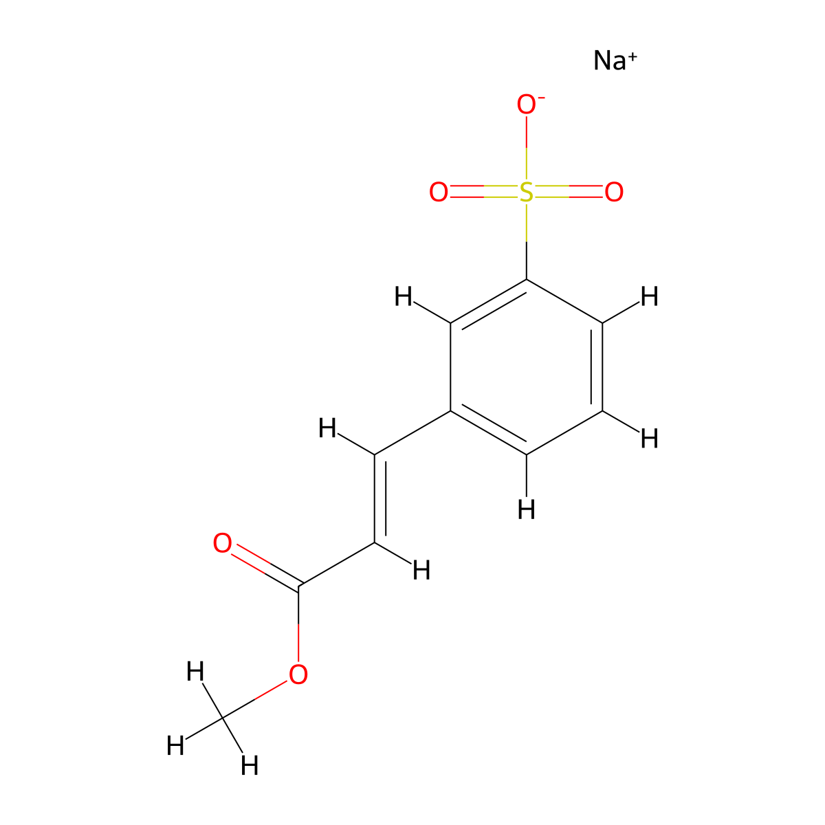Sodium (E)-3-(3-methoxy-3-oxoprop-1-en-1-yl)benzenesulfonate molecular structure, CAS 610801-82-6