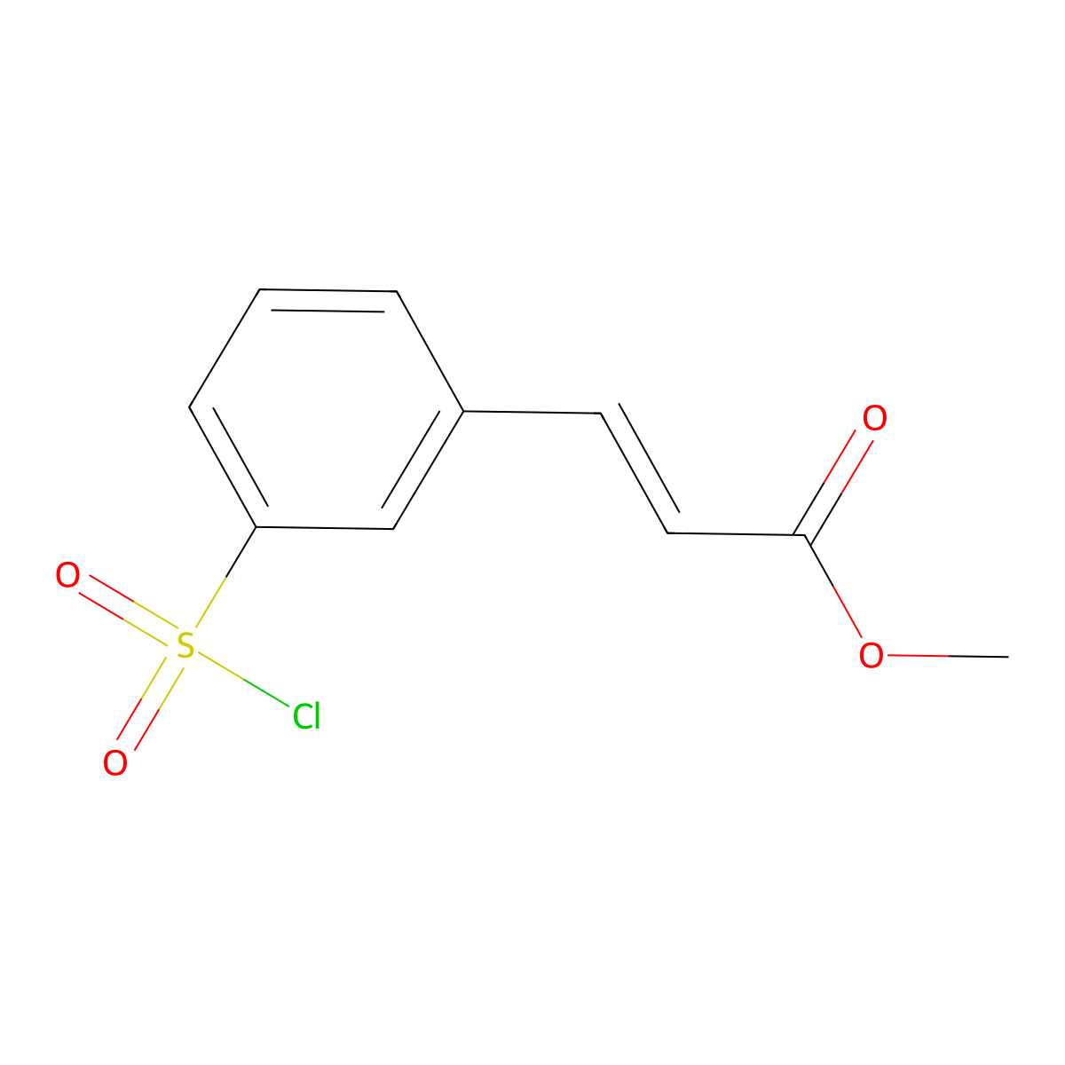 (E)-Methyl 3-(3-(chlorosulfonyl)phenyl)acrylate molecular structure, CAS 610801-83-7