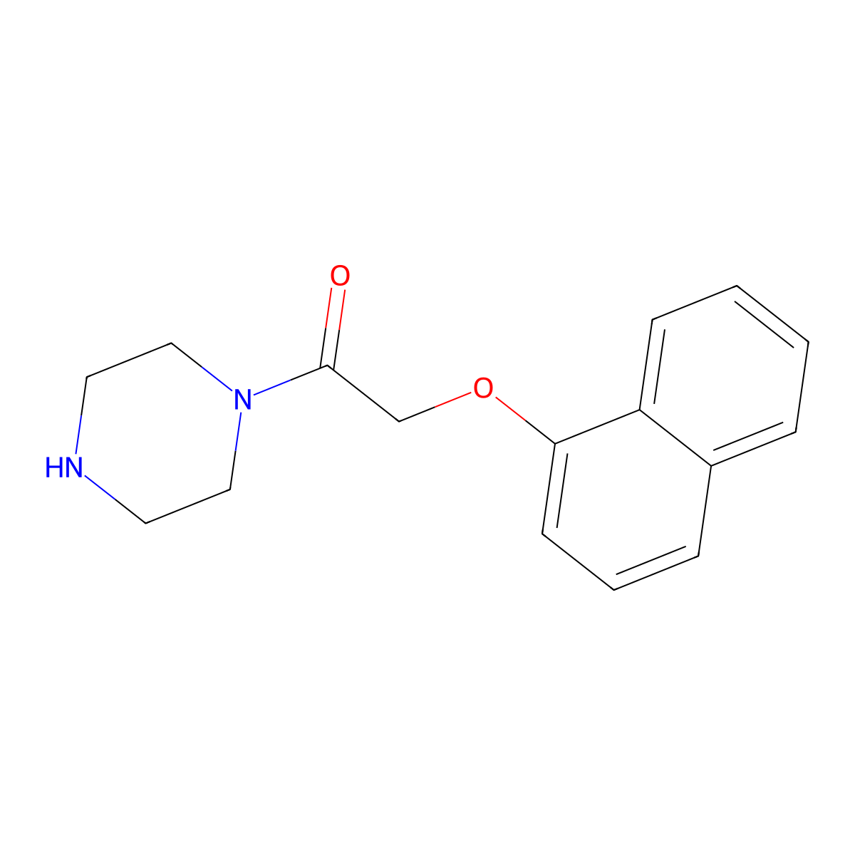 2-(Naphthalen-1-yloxy)-1-(piperazin-1-yl)ethanone molecular structure, CAS 610802-14-7