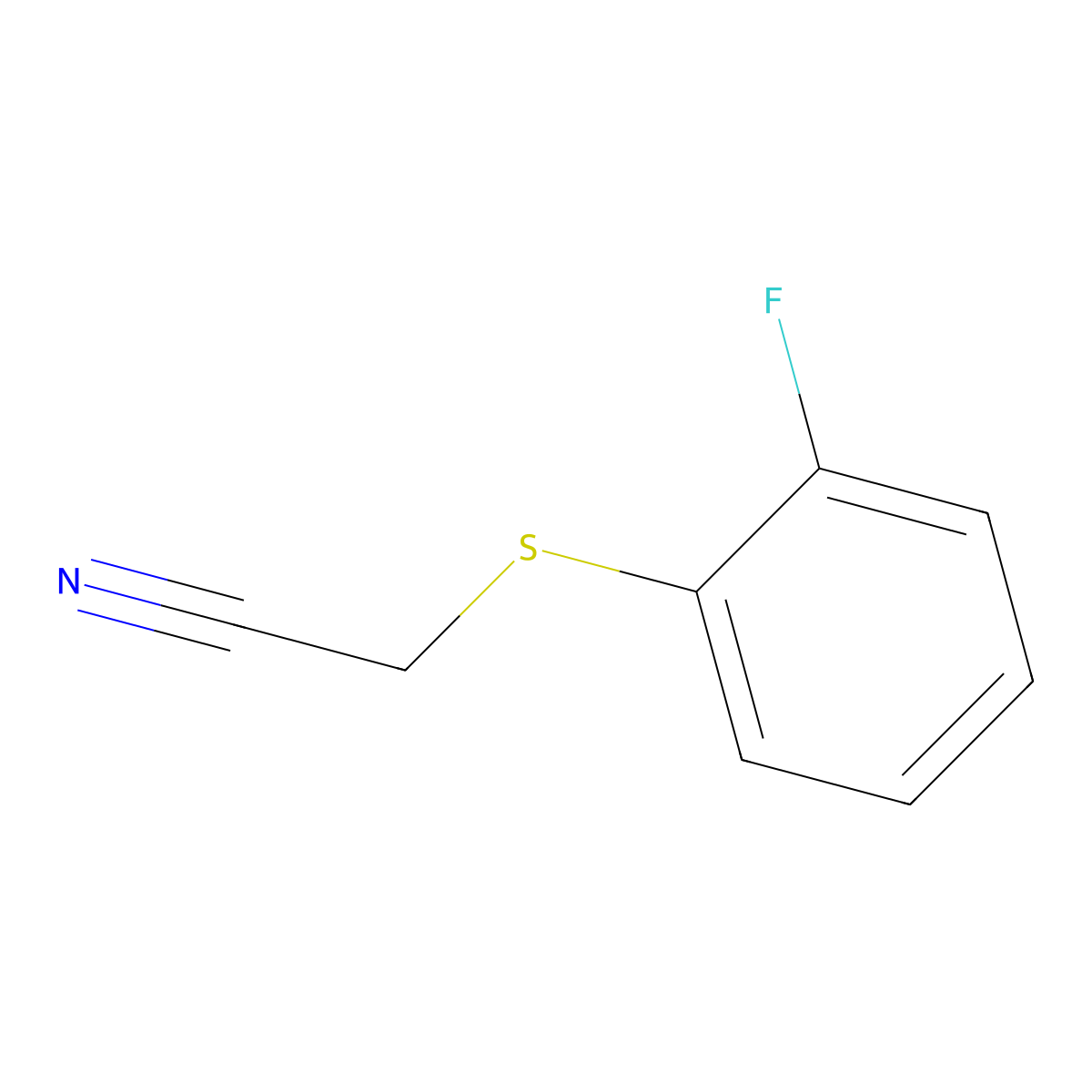 [(2-Fluorophenyl)sulfanyl]acetonitrile molecular structure, CAS 61081-27-4