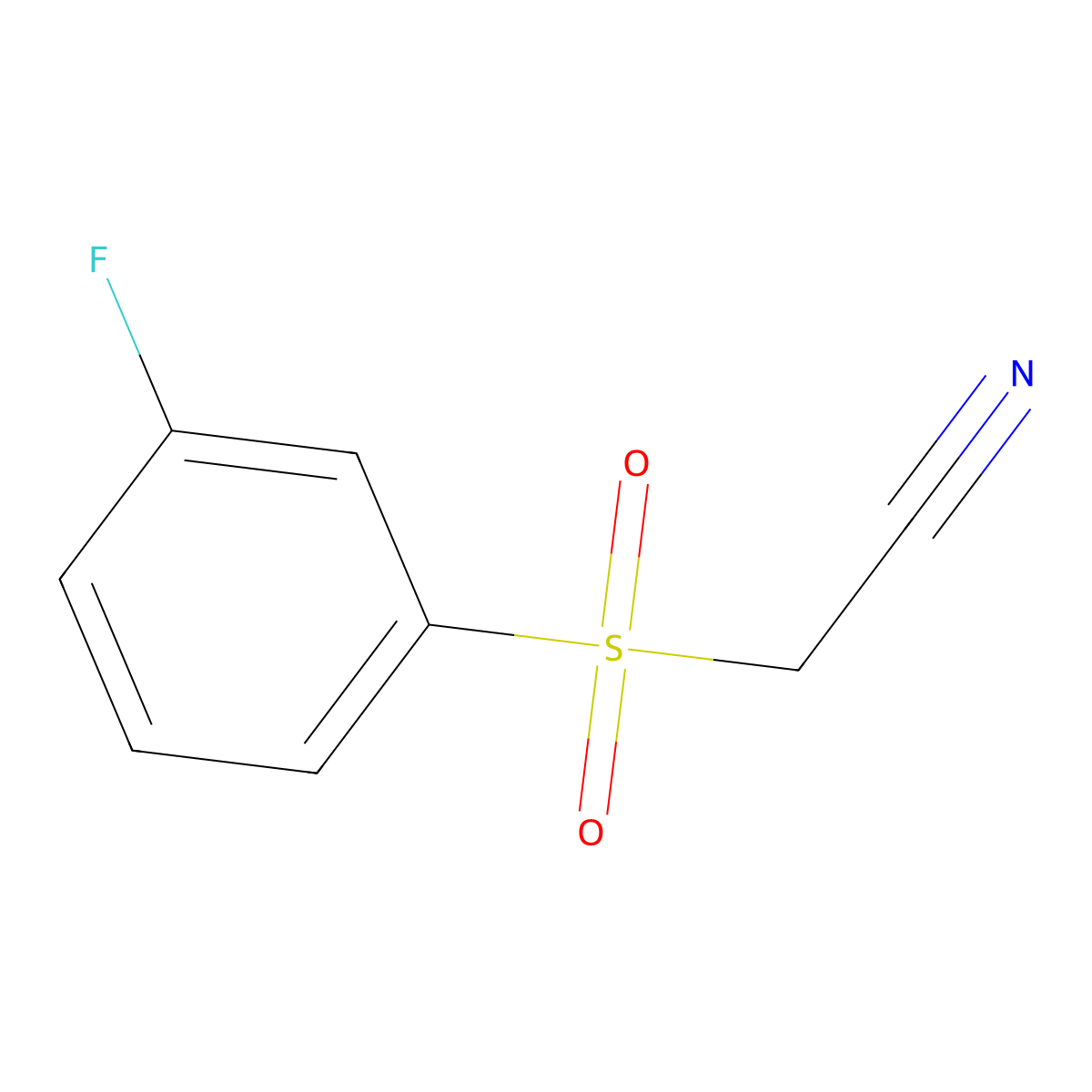 2-(3-Fluorophenylsulfonyl)acetonitrile molecular structure, CAS 61081-29-6