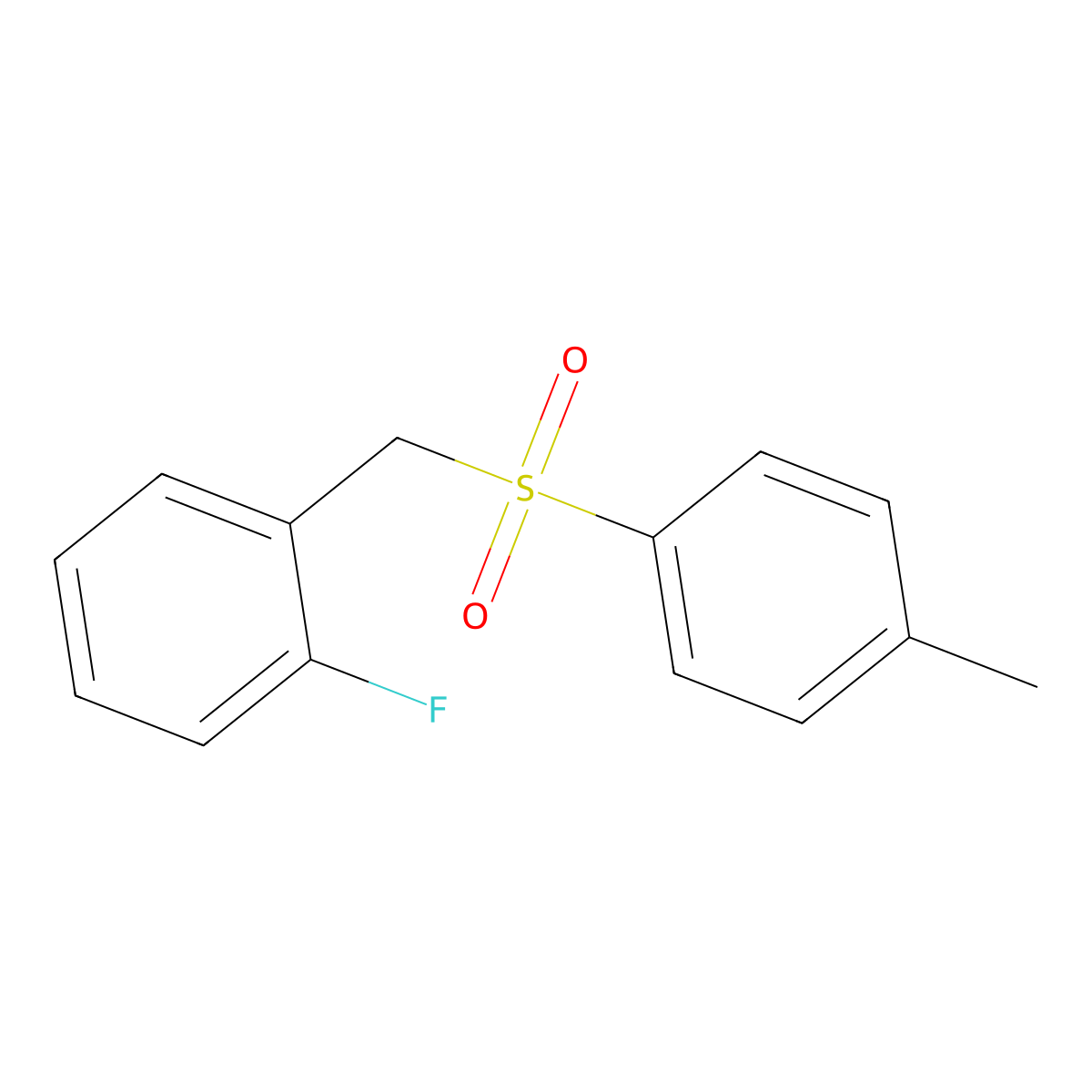 1-Fluoro-2-{[(4-methylphenyl)sulfonyl]methyl}benzene molecular structure, CAS 61081-31-0