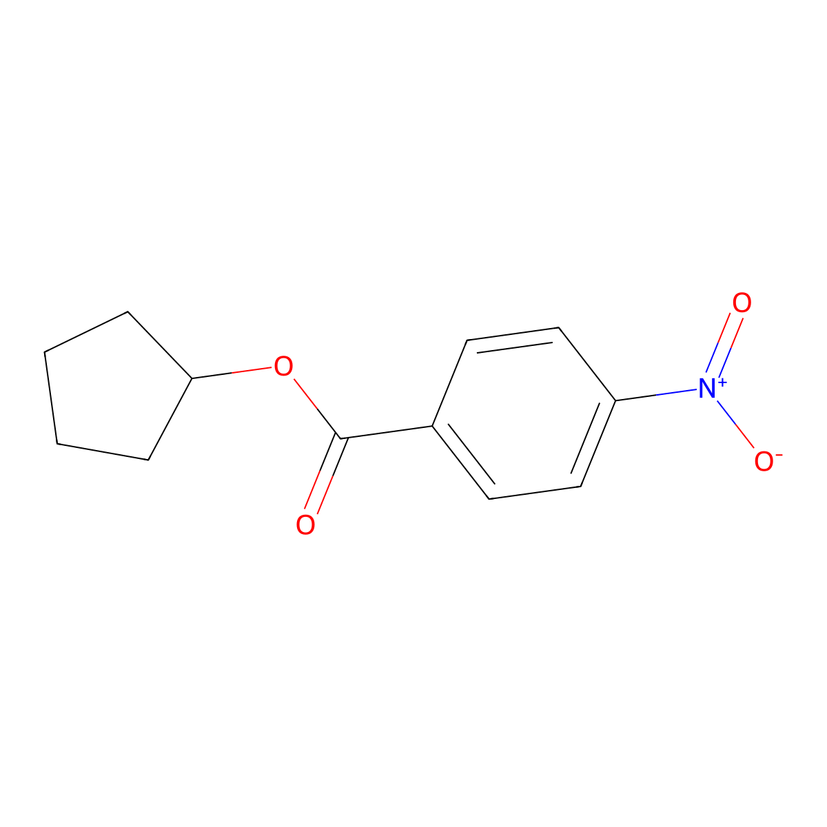 Cyclopentyl 4-nitrobenzoate molecular structure, CAS 61081-80-9