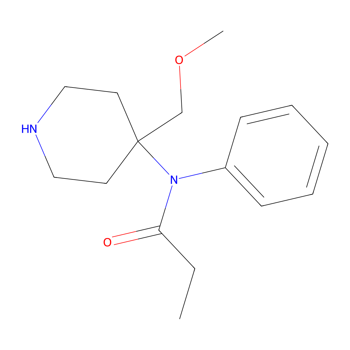 Noralfentanil molecular structure, CAS 61086-18-8