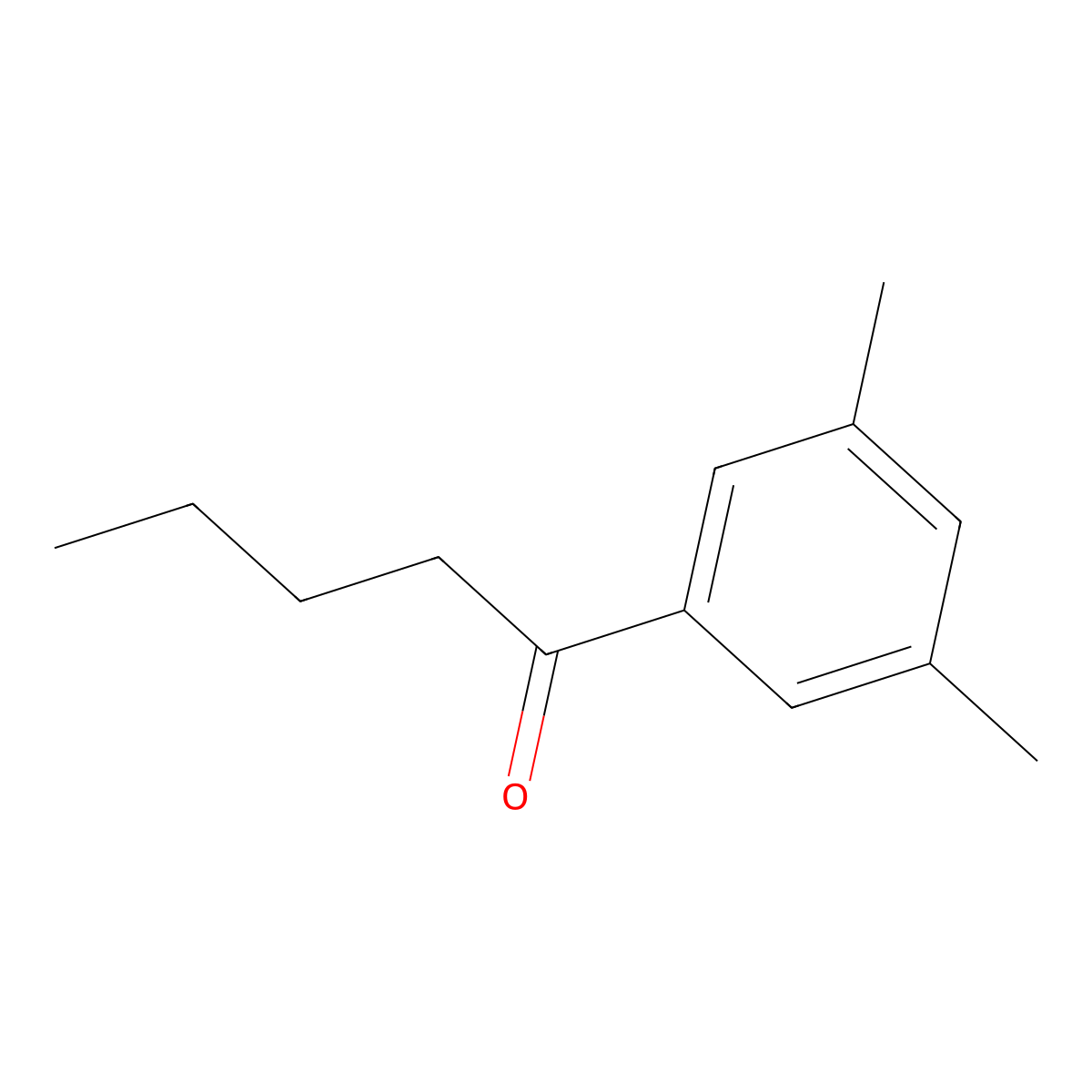 1-(3,5-Dimethylphenyl)pentan-1-one molecular structure, CAS 61088-41-3
