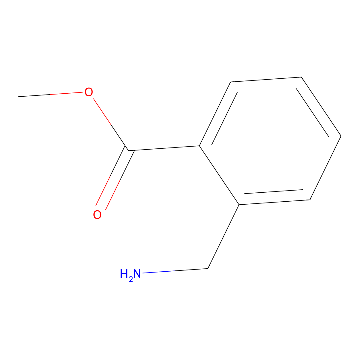 Methyl 2-(aminomethyl)benzoate molecular structure, CAS 61088-45-7