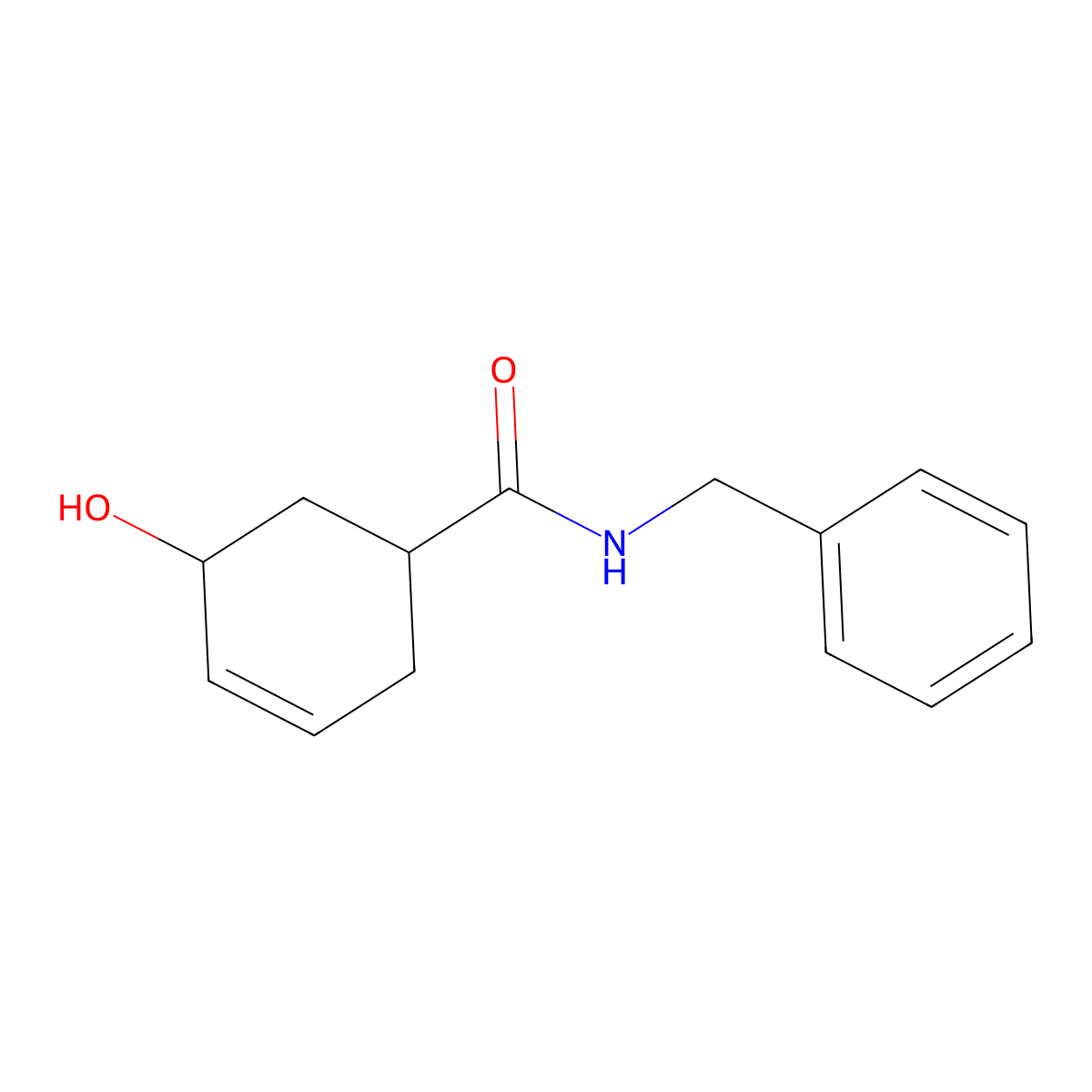 N-Benzyl-5-hydroxycyclohex-3-enecarboxamide molecular structure, CAS 61088-56-0