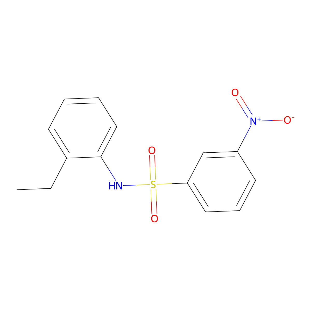 N-(2-ethylphenyl)-3-nitrobenzenesulfonamide molecular structure, CAS 6109-01-9