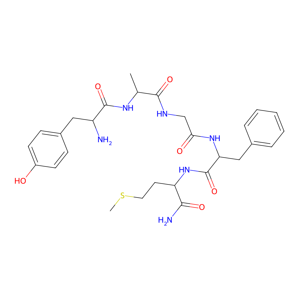 enkephalinamide-Met, Ala(2)- molecular structure, CAS 61090-95-7