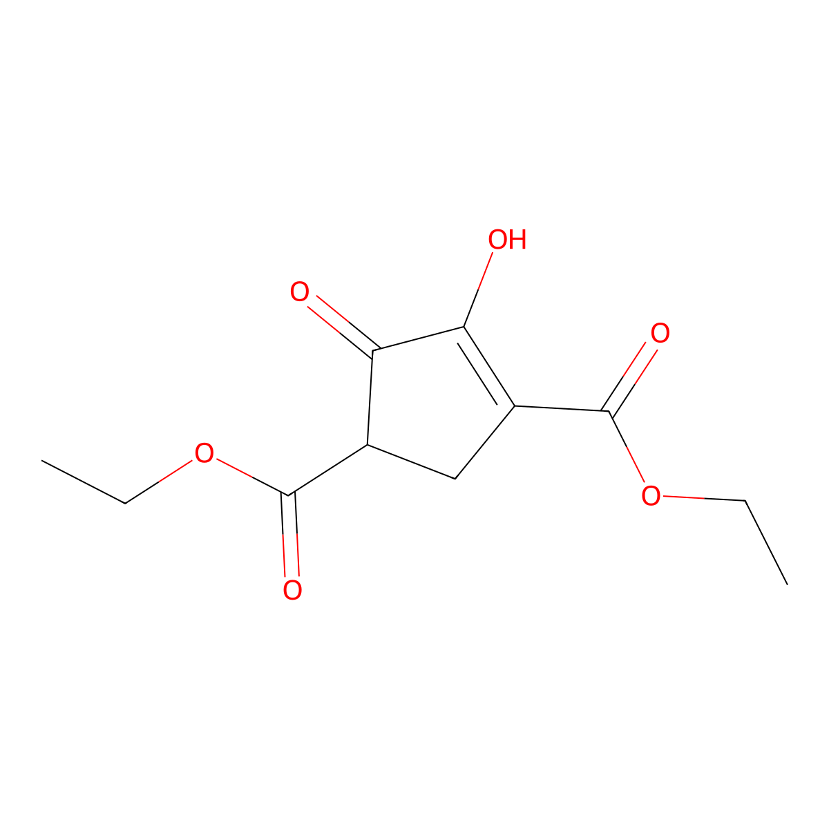 3-Cyclopentene-1,3-dicarboxylic acid, 4-hydroxy-5-oxo-, 1,3-diethyl ester molecular structure, CAS 61094-63-1