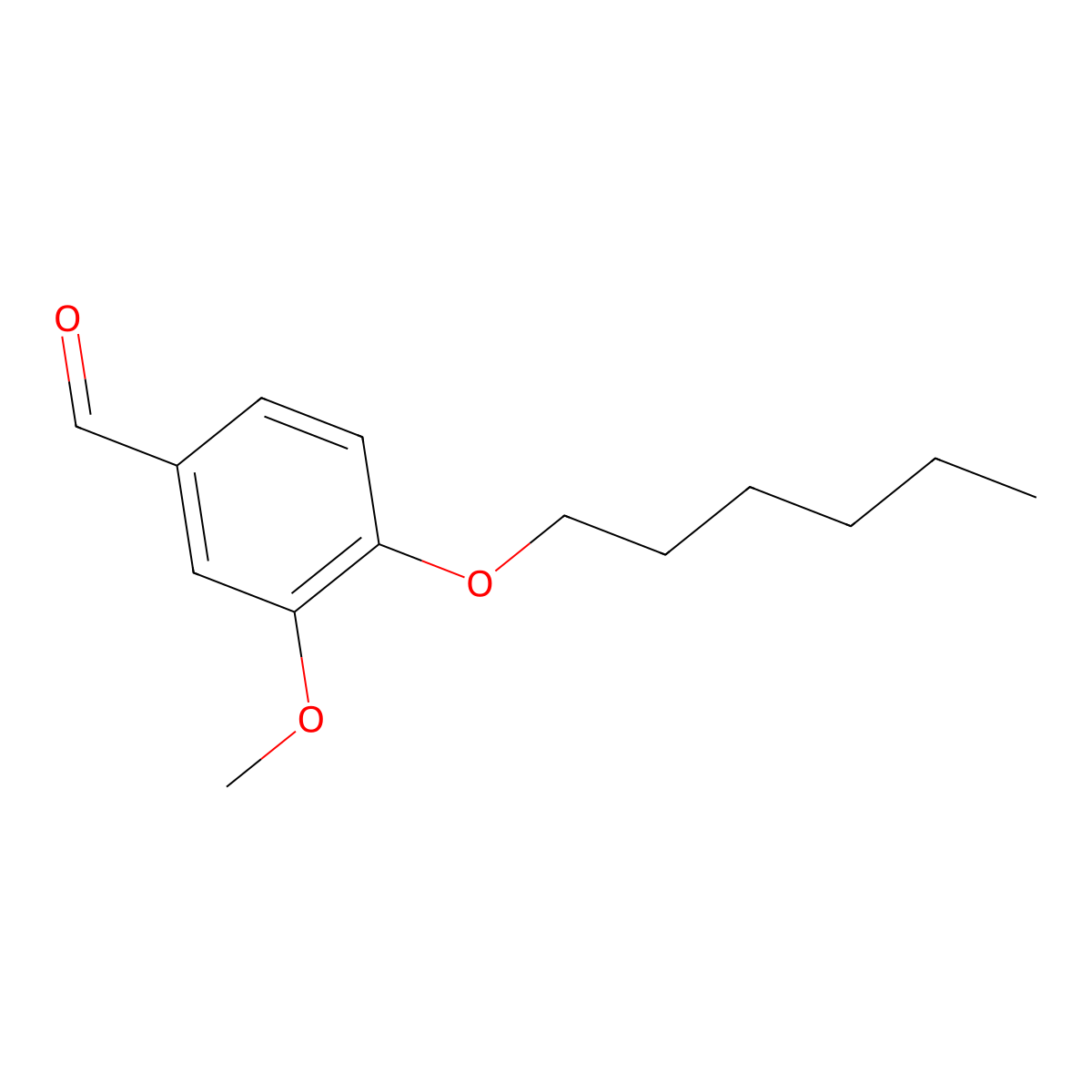 4-(Hexyloxy)-m-anisaldehyde molecular structure, CAS 61096-84-2