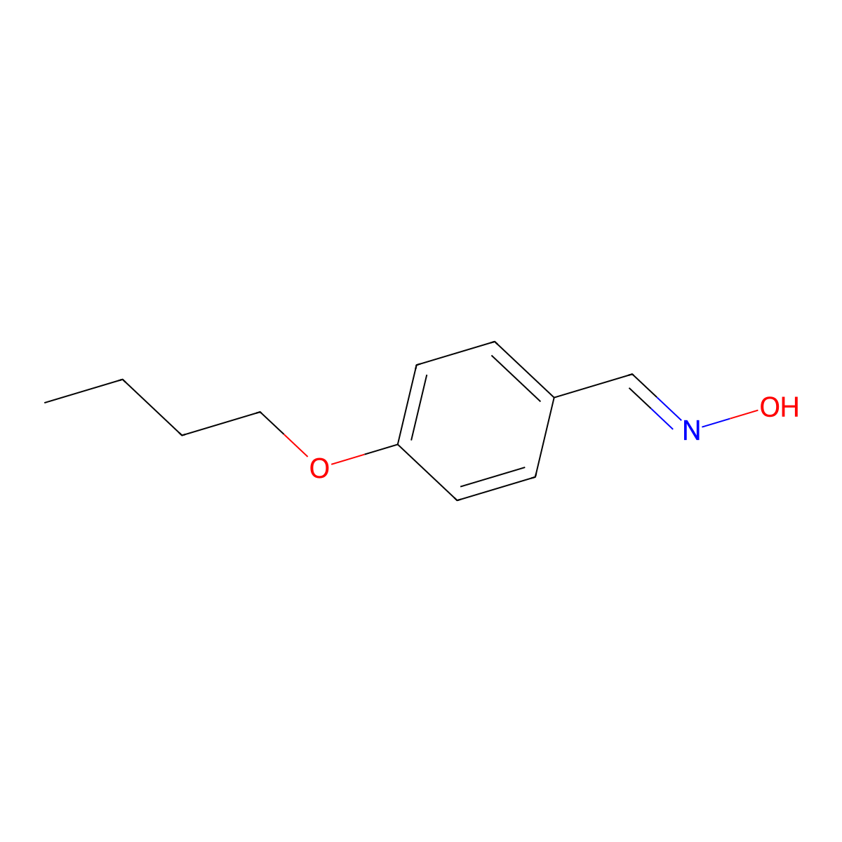 N-[(4-butoxyphenyl)methylidene]hydroxylamine molecular structure, CAS 61096-86-4