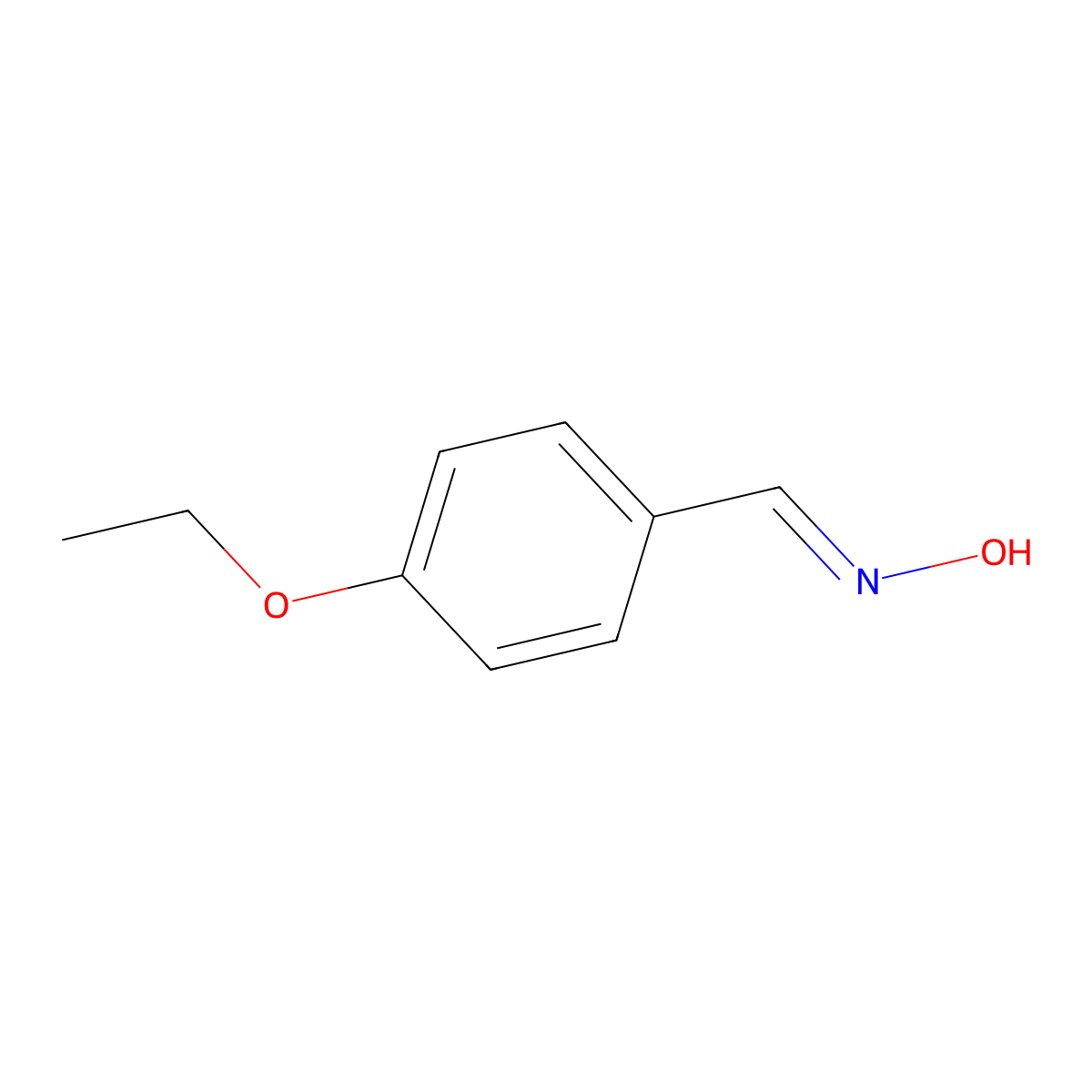 4-Ethoxybenzaldehyde oxime molecular structure, CAS 61096-94-4