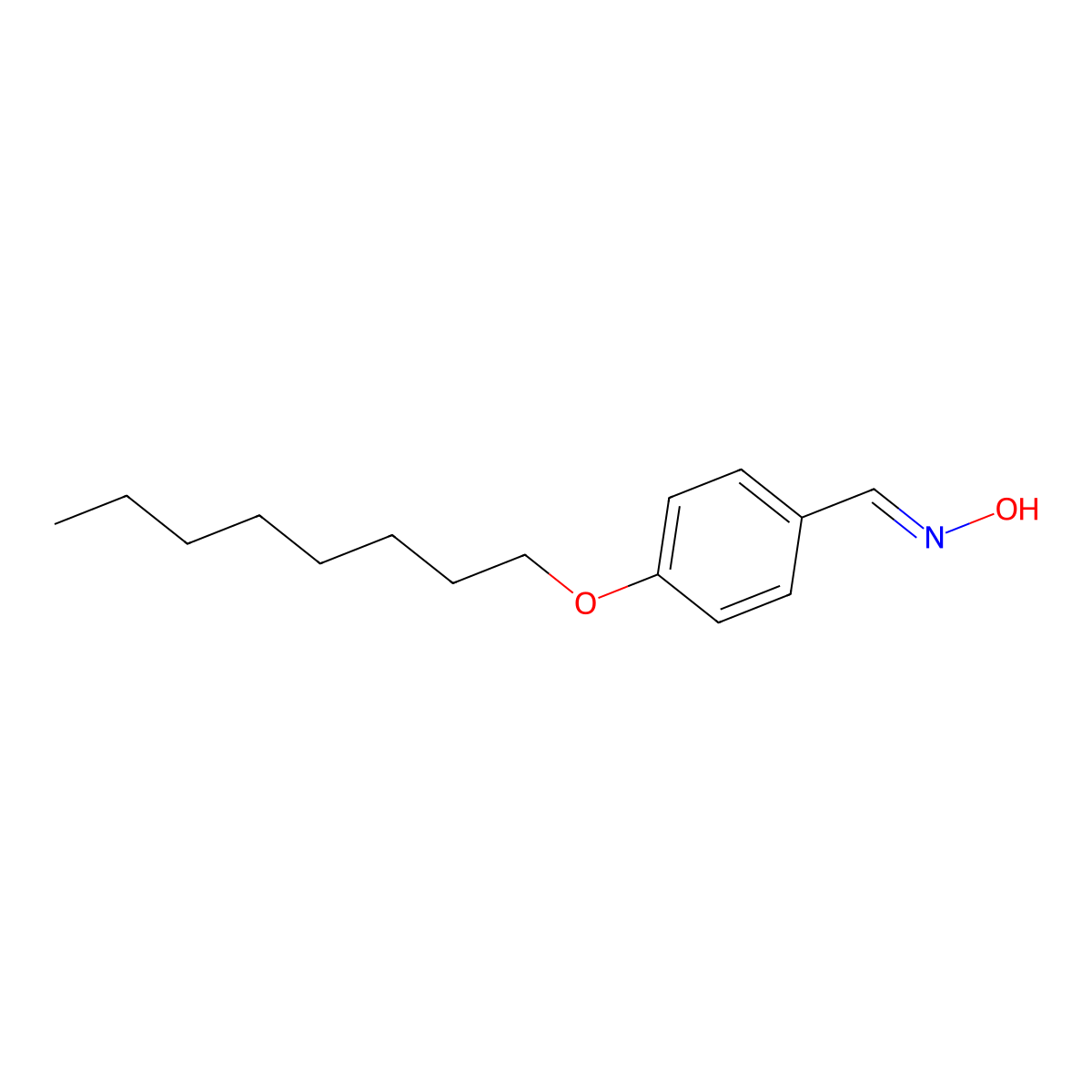 Benzaldehyde, 4-(octyloxy)-, oxime molecular structure, CAS 61096-95-5