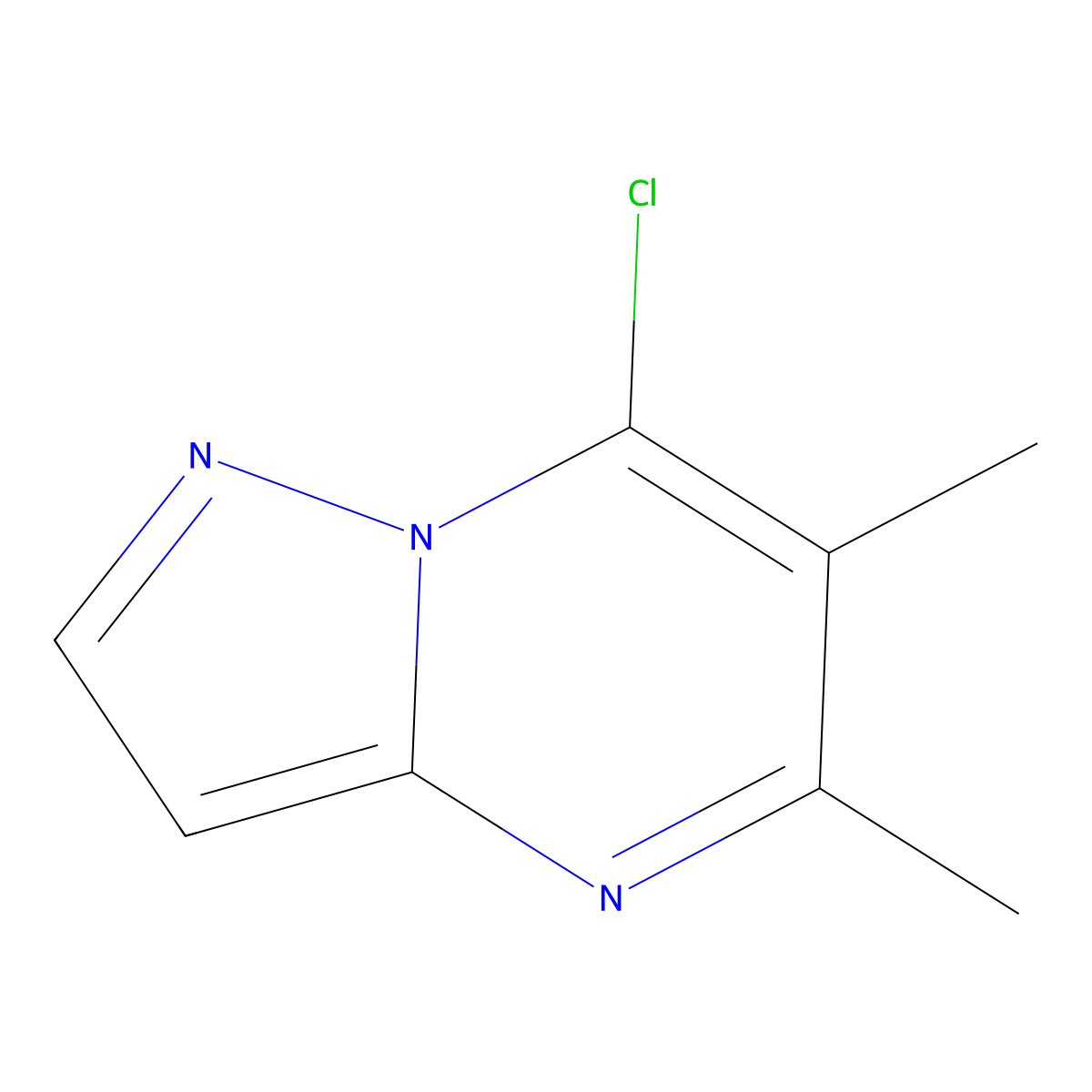 7-Chloro-5,6-dimethylpyrazolo[1,5-a]pyrimidine molecular structure, CAS 61098-39-3