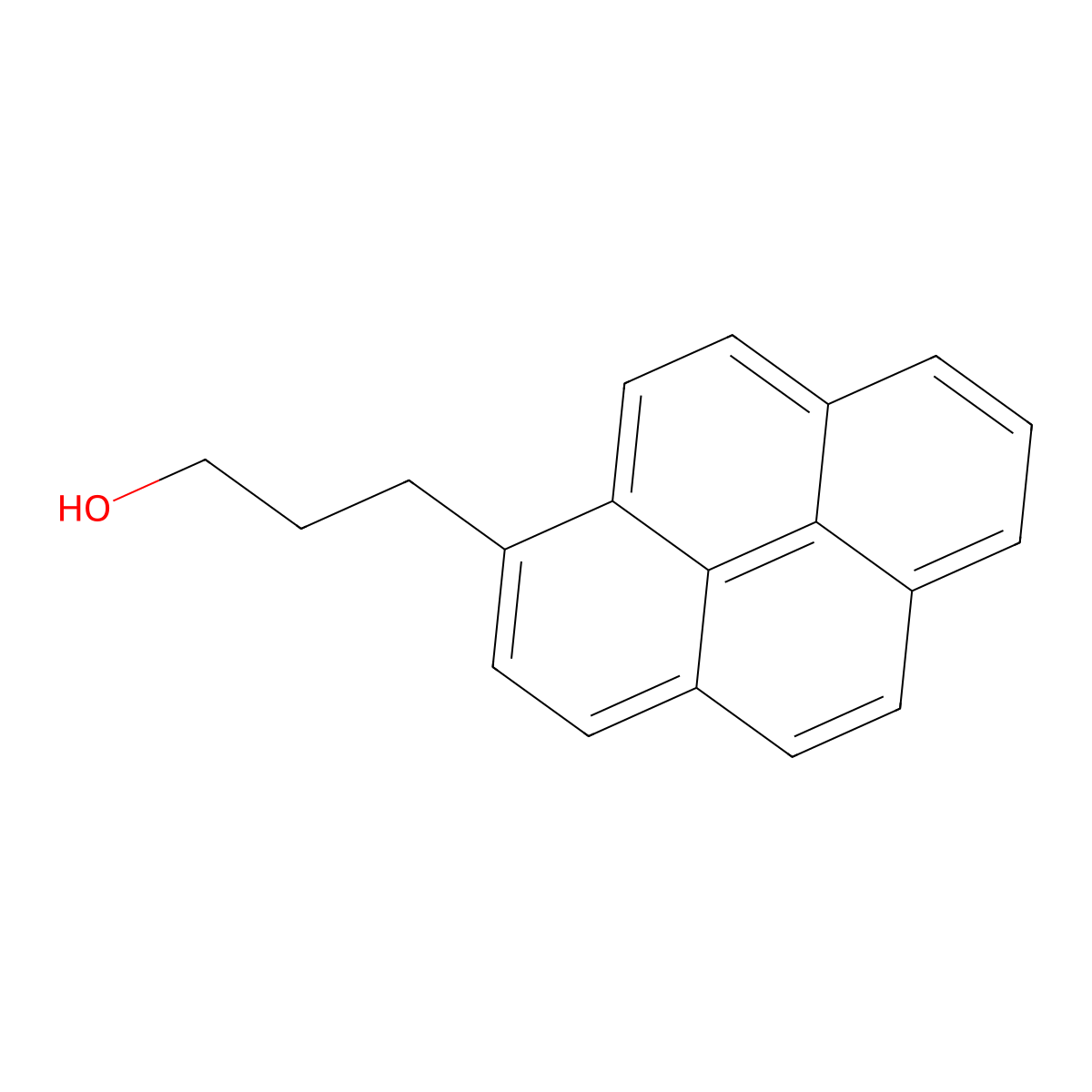 1-Pyrenepropanol molecular structure, CAS 61098-94-0