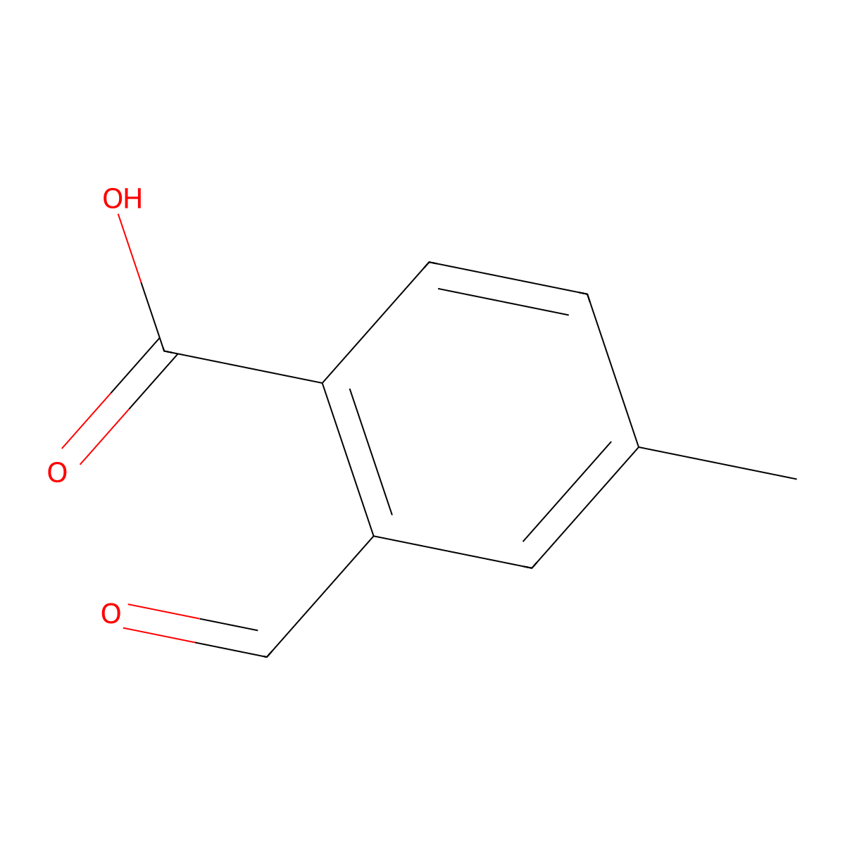 2-Formyl-4-methylbenzoic acid molecular structure, CAS 61099-10-3