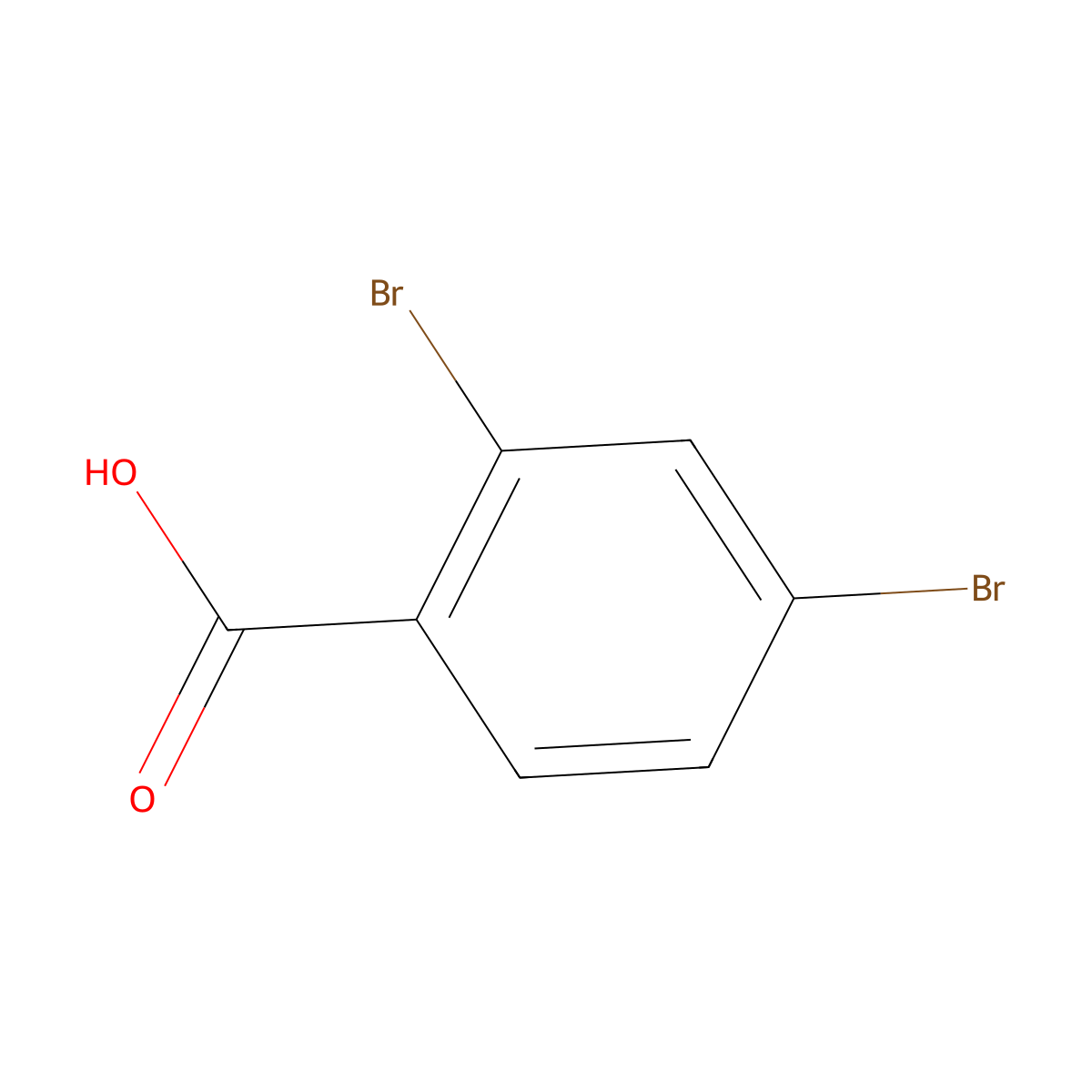 2,4-Dibromobenzoic acid molecular structure, CAS 611-00-7