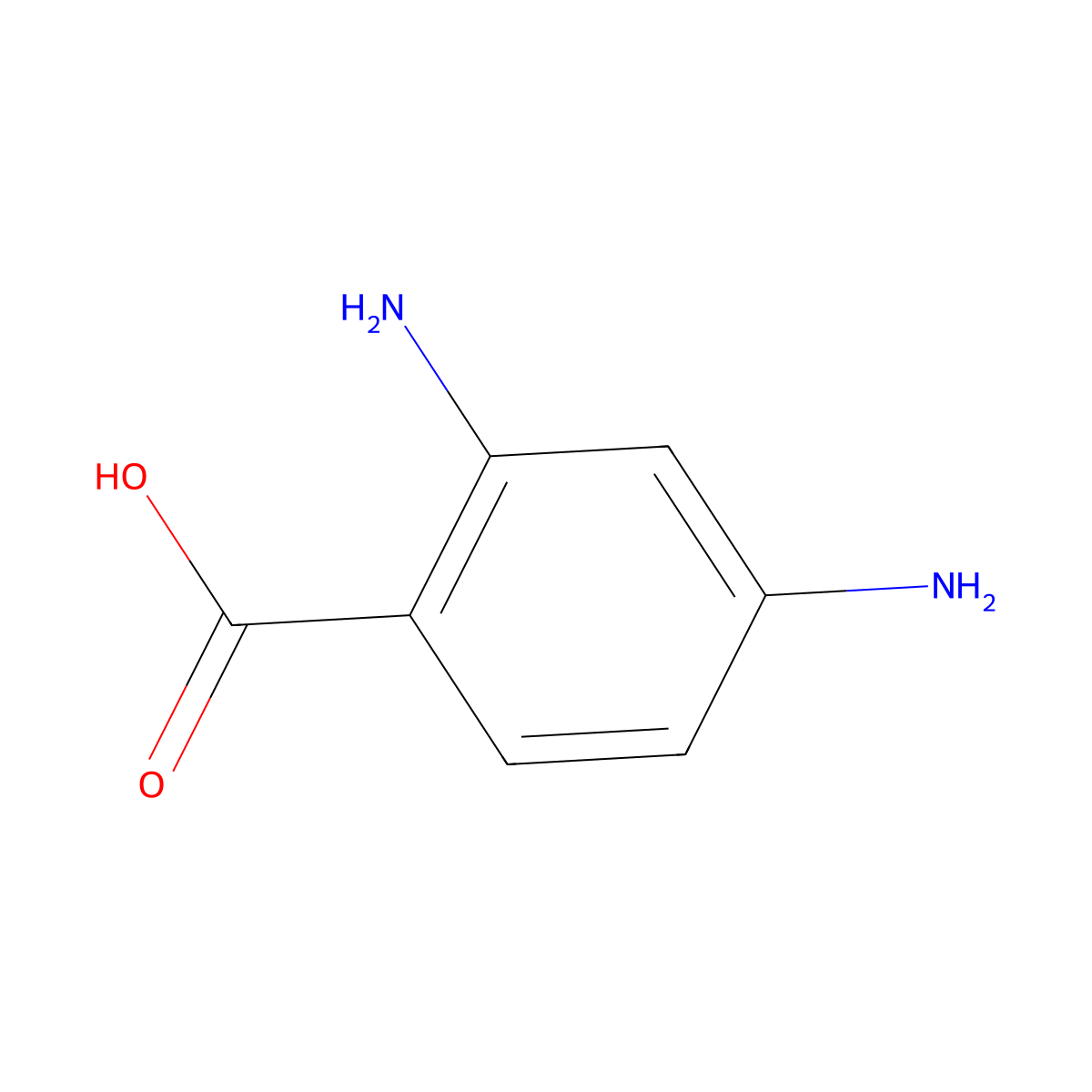 2,4-Diaminobenzoic acid molecular structure, CAS 611-03-0