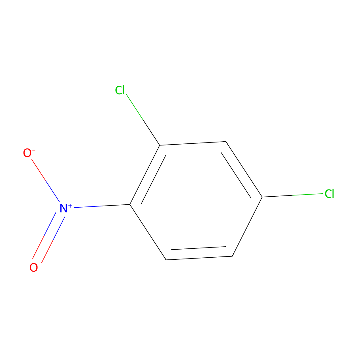 2,4-Dichloronitrobenzene molecular structure, CAS 611-06-3