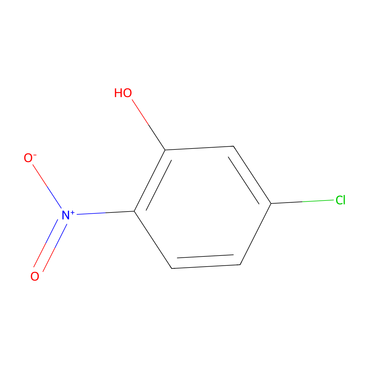 Phenol, 5-chloro-2-nitro- molecular structure, CAS 611-07-4