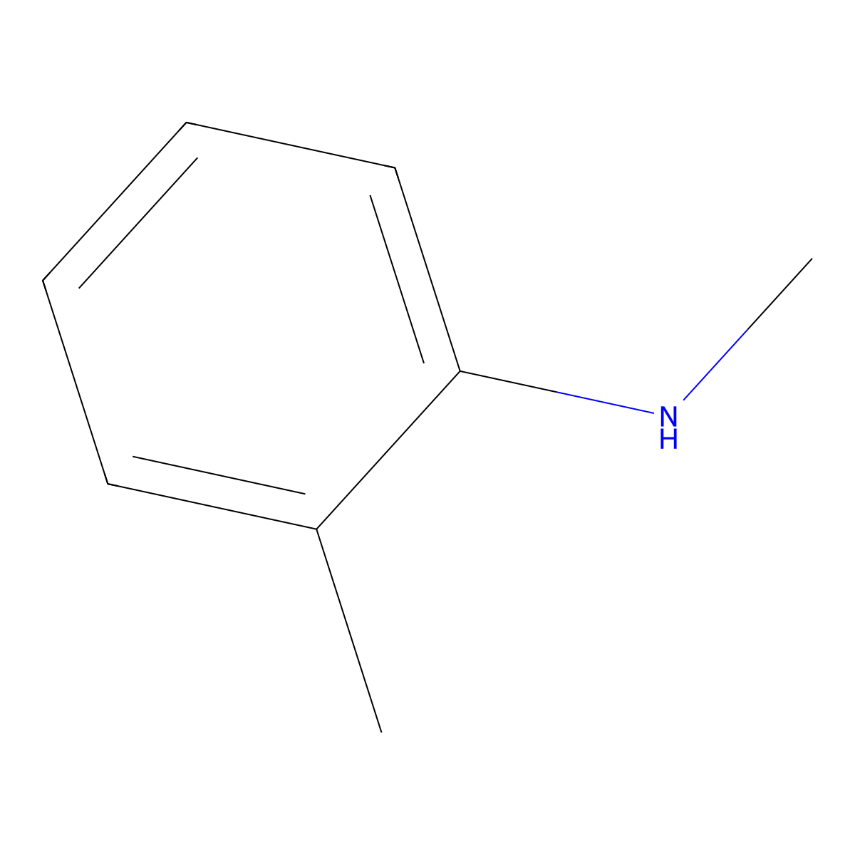 2,N-Dimethylaniline molecular structure, CAS 611-21-2