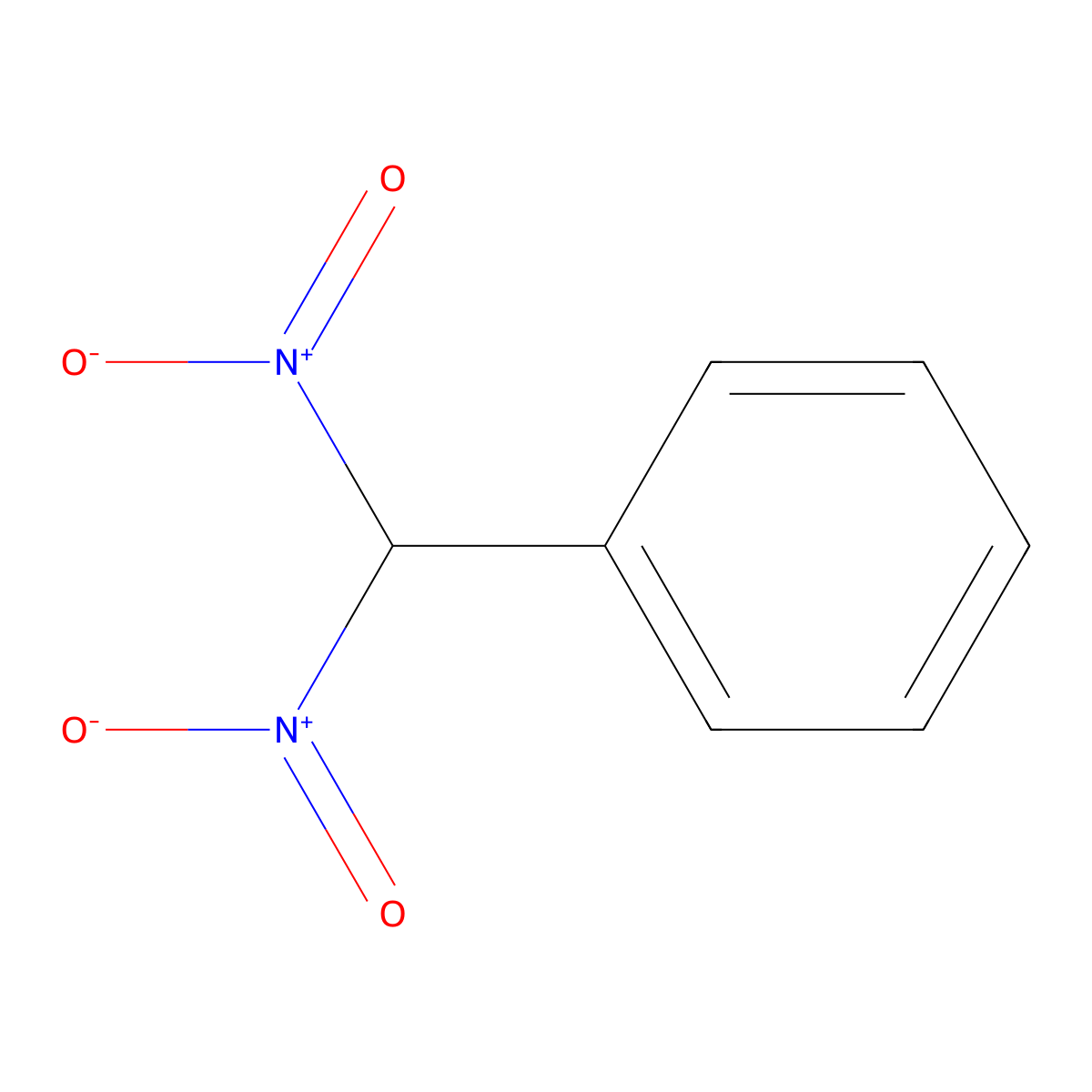 (Dinitromethyl)benzene molecular structure, CAS 611-38-1