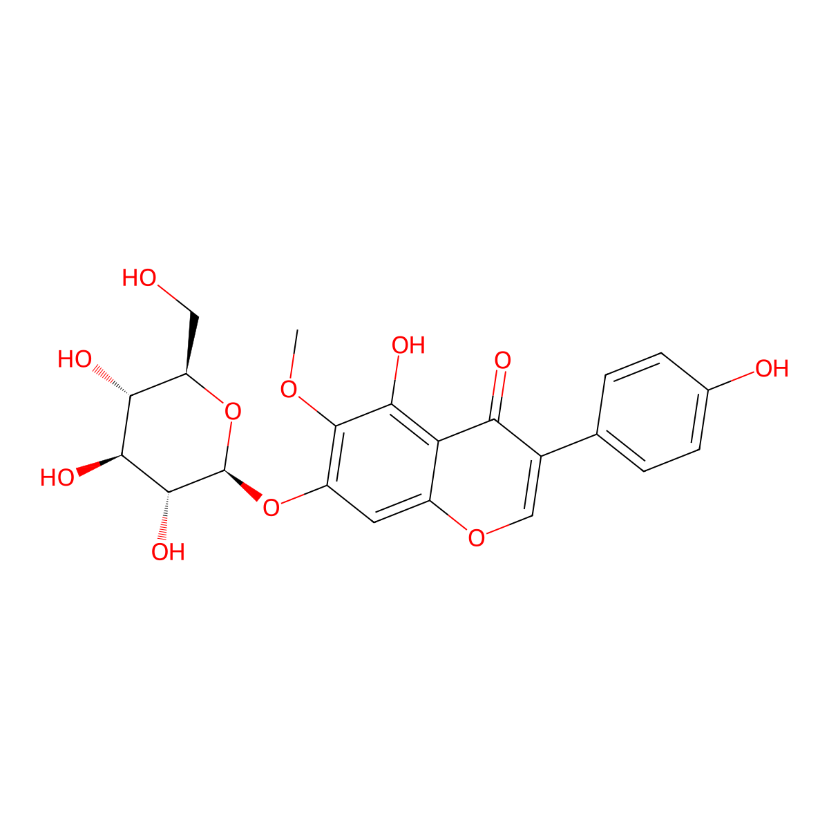 Tectoridin molecular structure, CAS 611-40-5
