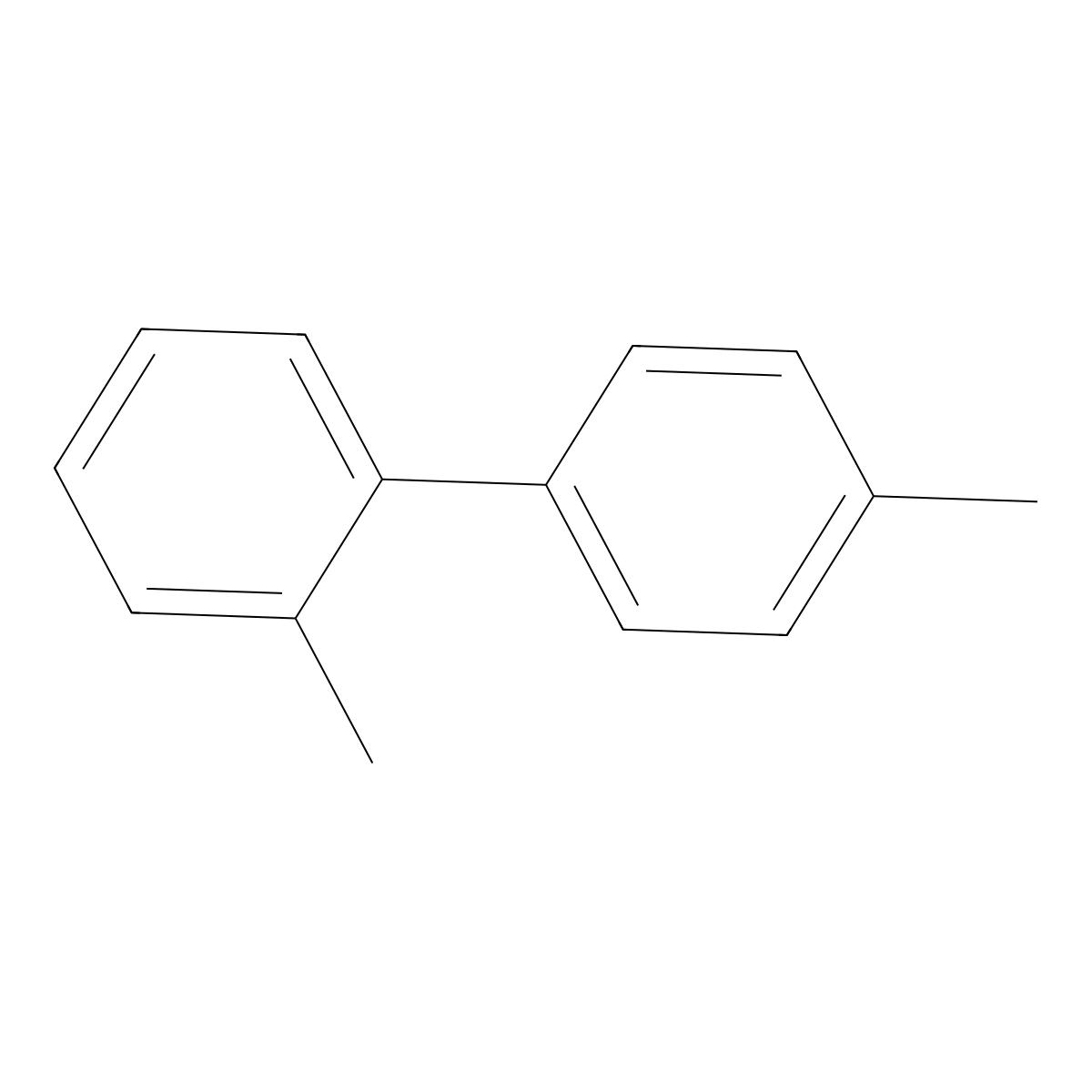 2,4'-Dimethylbiphenyl molecular structure, CAS 611-61-0