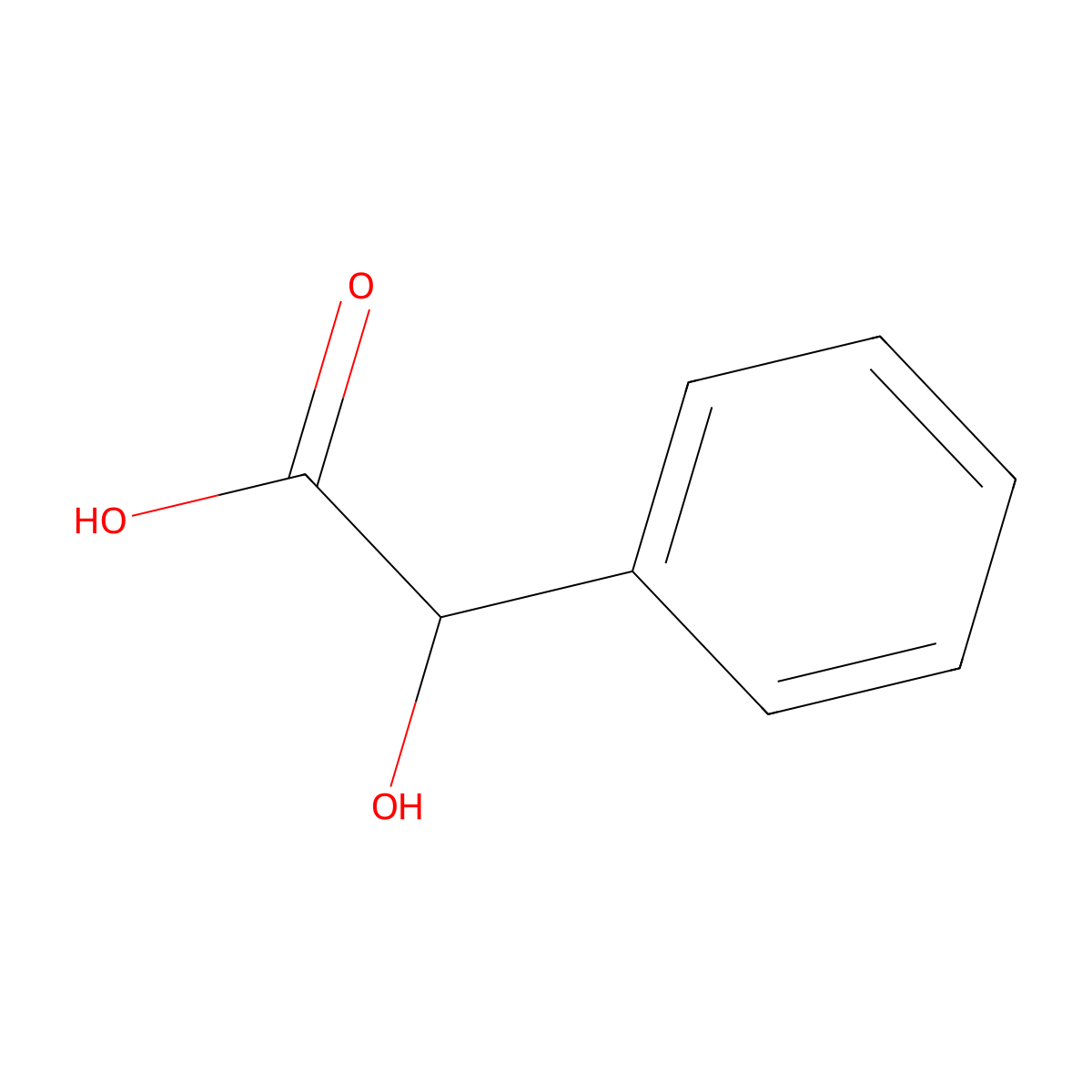 Mandelic Acid molecular structure, CAS 611-72-3