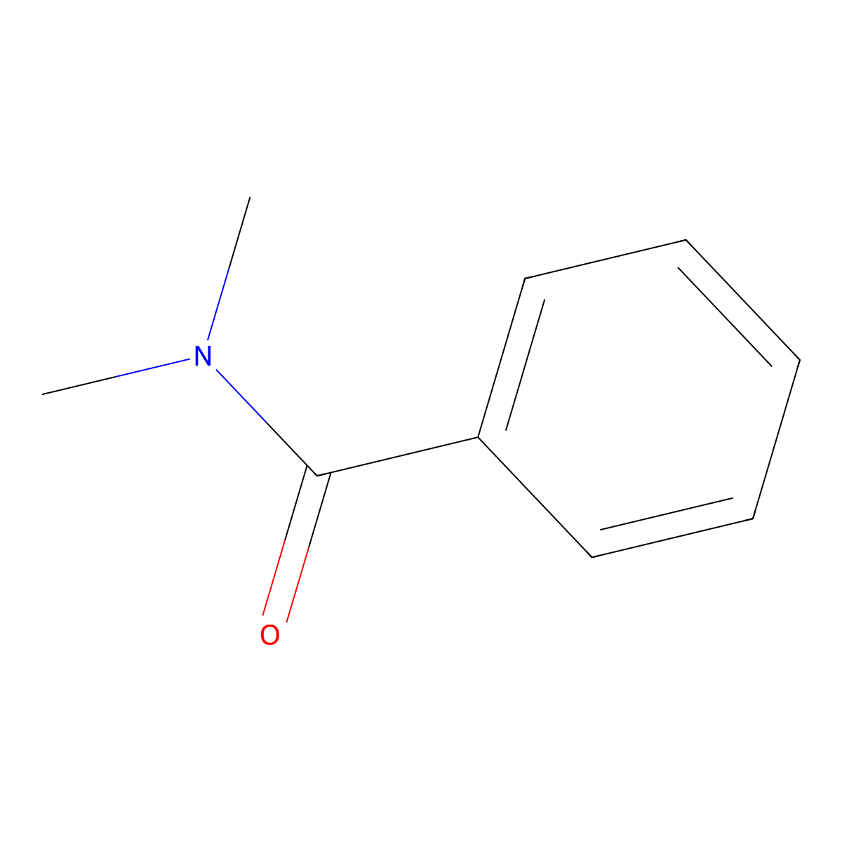 N,N-Dimethylbenzamide molecular structure, CAS 611-74-5