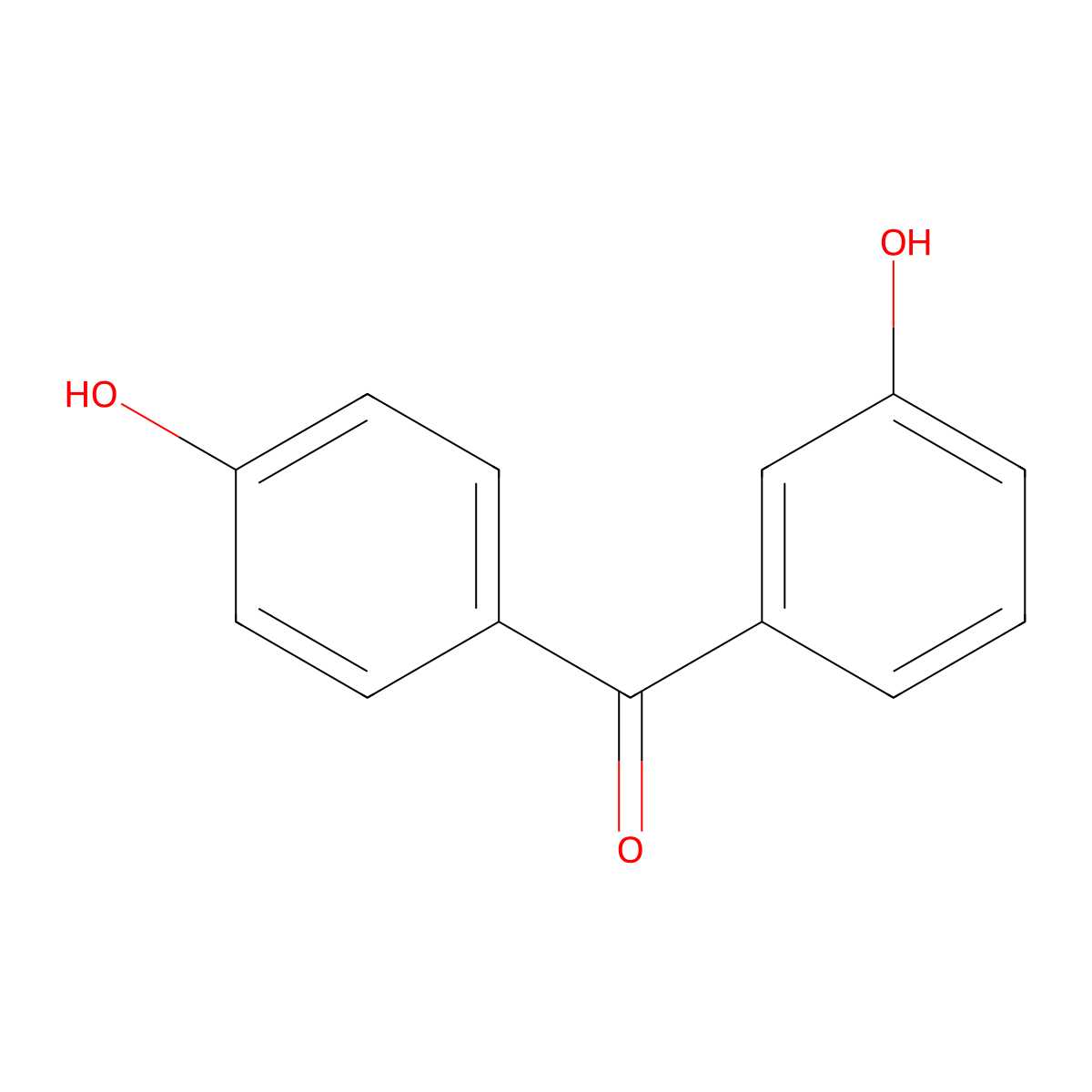 3,4'-Dihydroxybenzophenone molecular structure, CAS 611-81-4